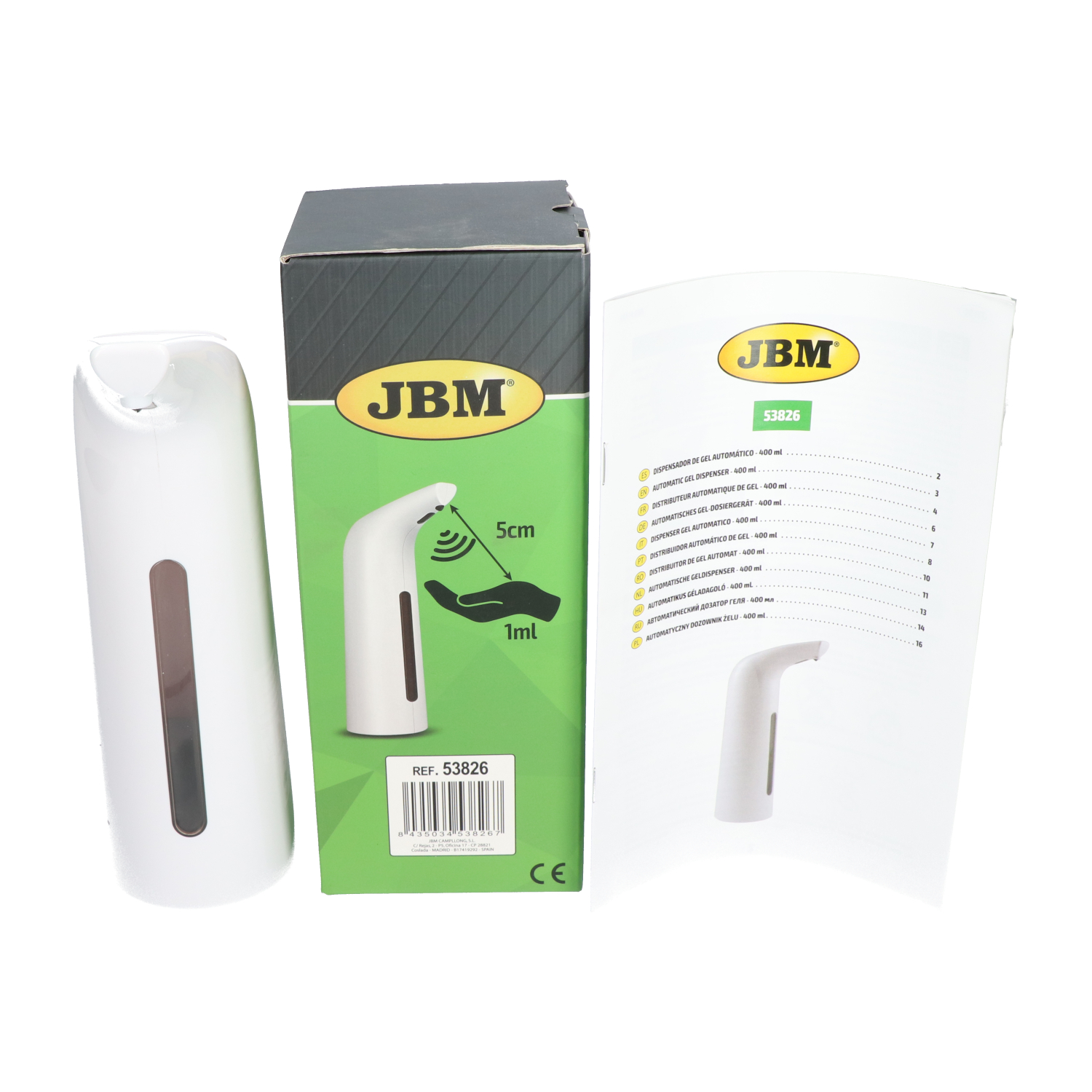 Jbm 53826 Automatic Gel Dispenser New NFP