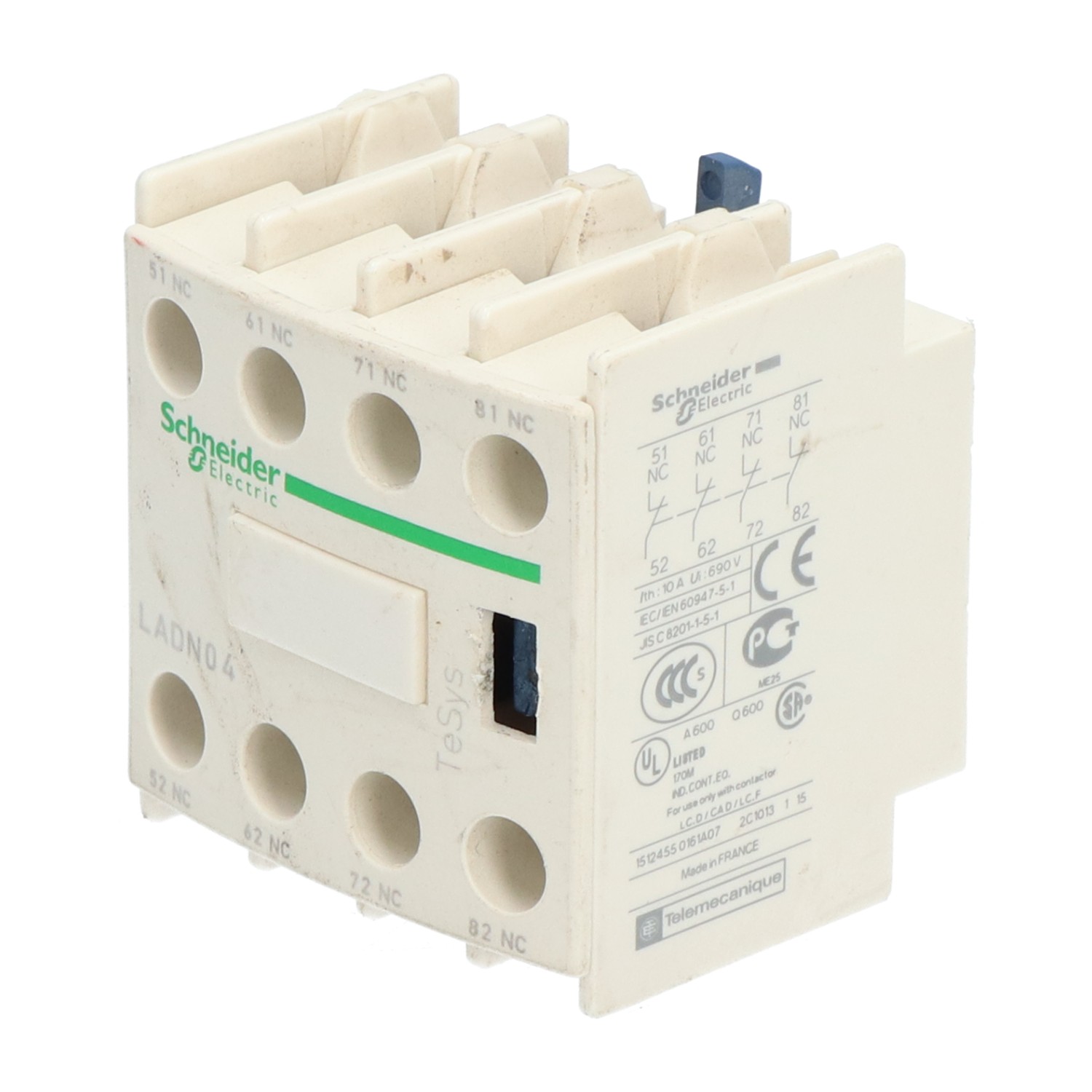Schneider Electric LADN04 Auxiliary Contact Block Used UMP