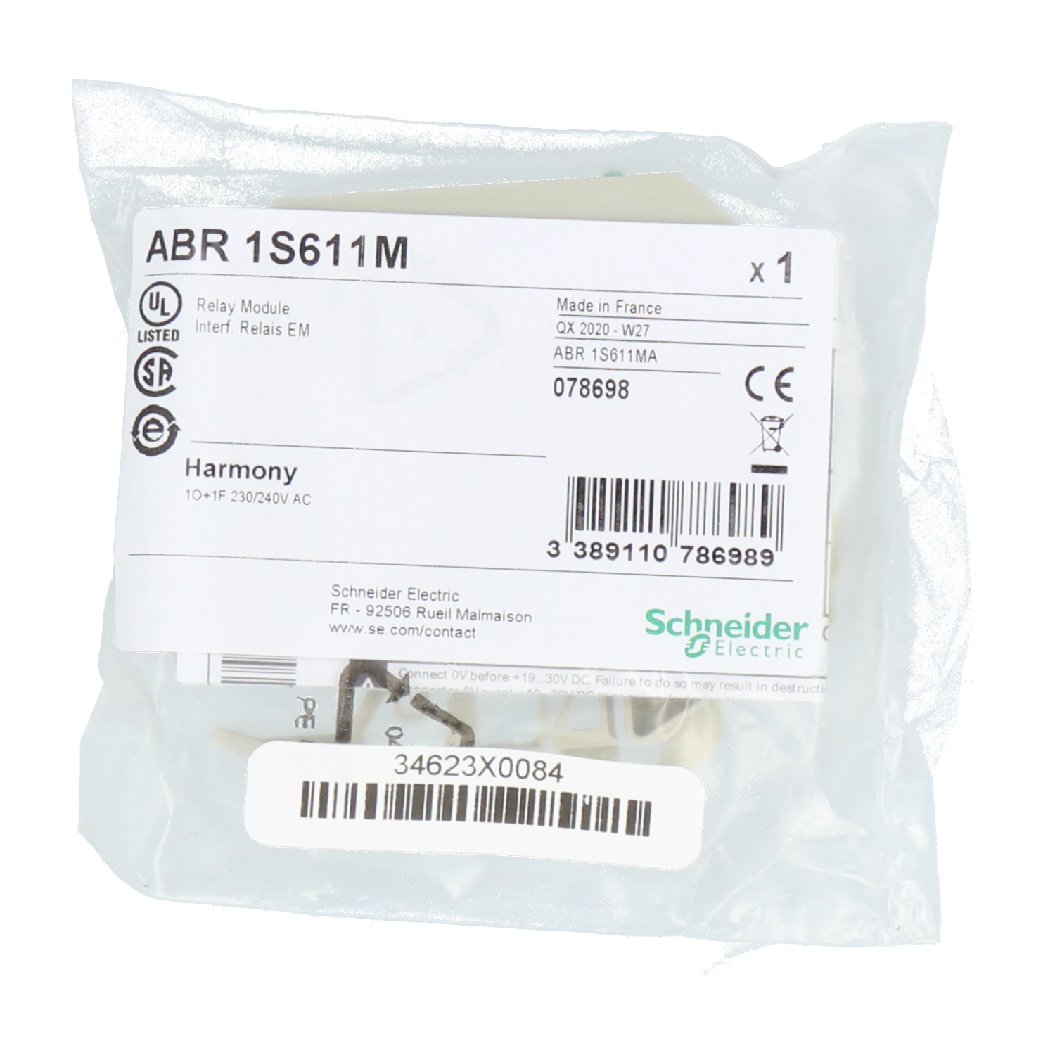 Schneider Electric ABR1S611M Zelio Interface Relay New NFP Sealed