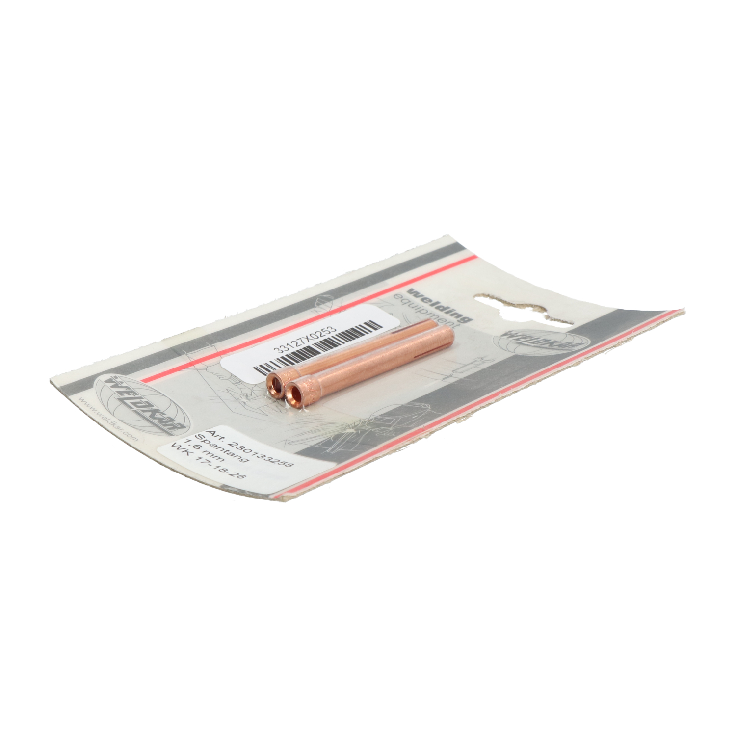 Weldkar 230133260 Collet Chuck For TIG Welding Torch 3.2mm New NFP Sealed (2pcs)