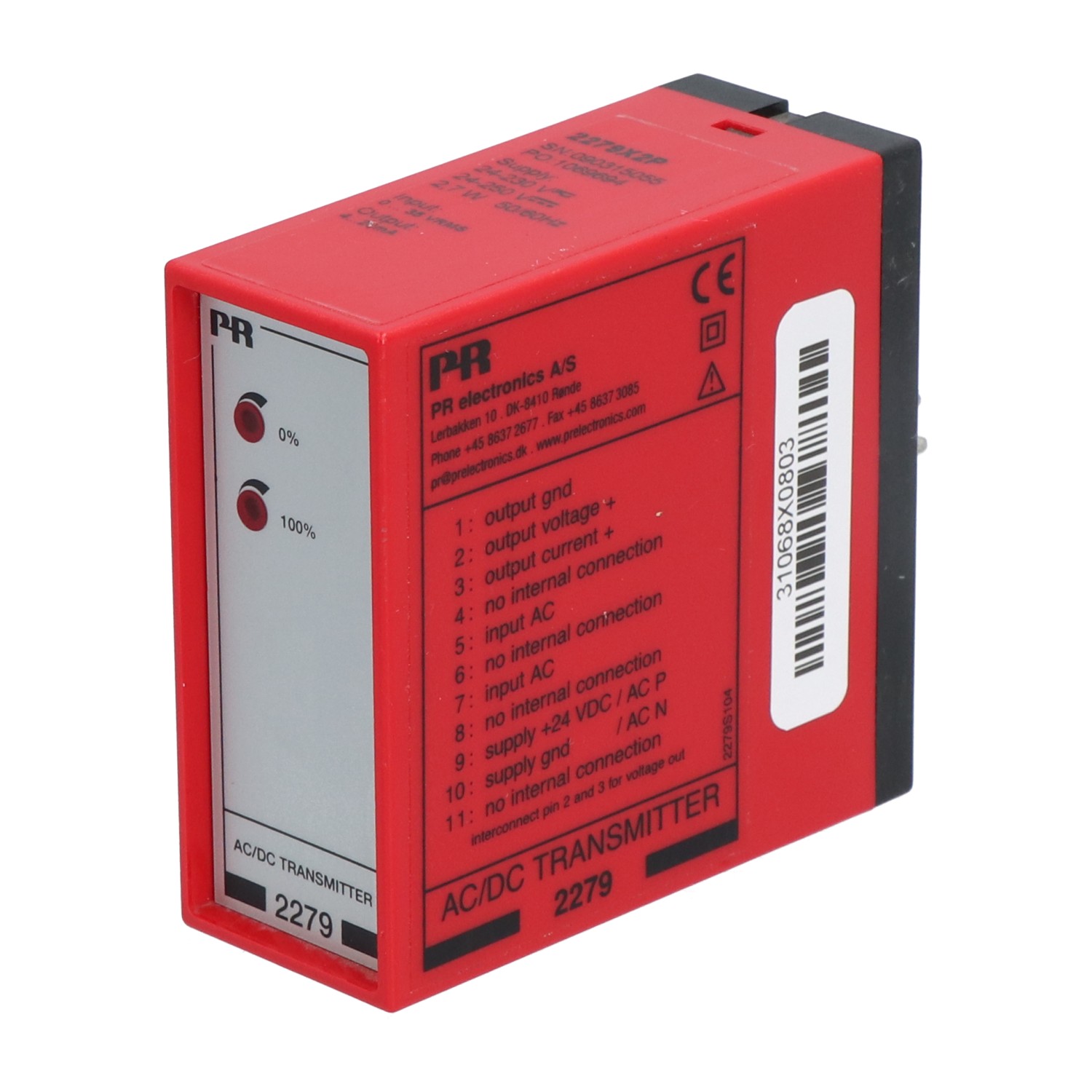 PR Electronics 2279X2P Transmitter Used UMP