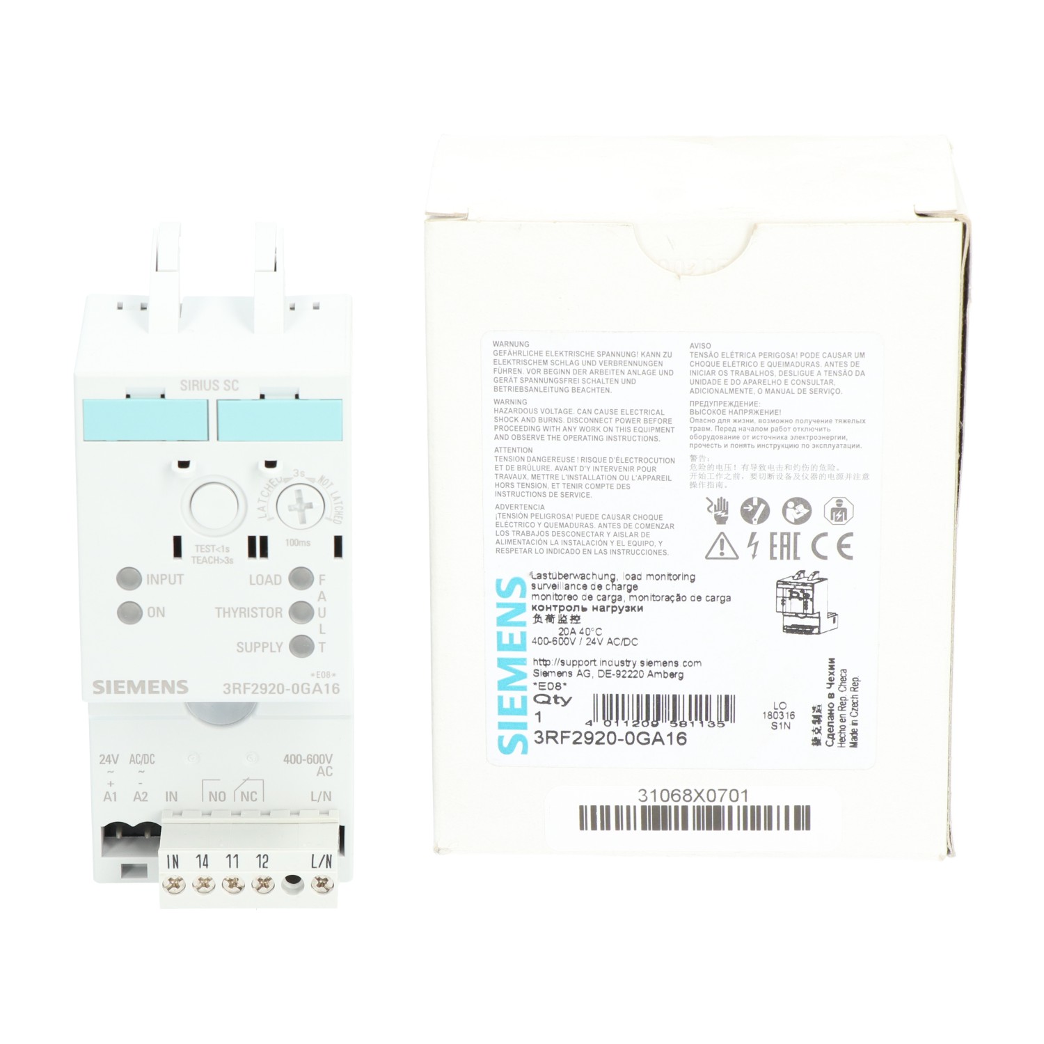 Siemens 3RF2920-0GA16 Relay New NFP