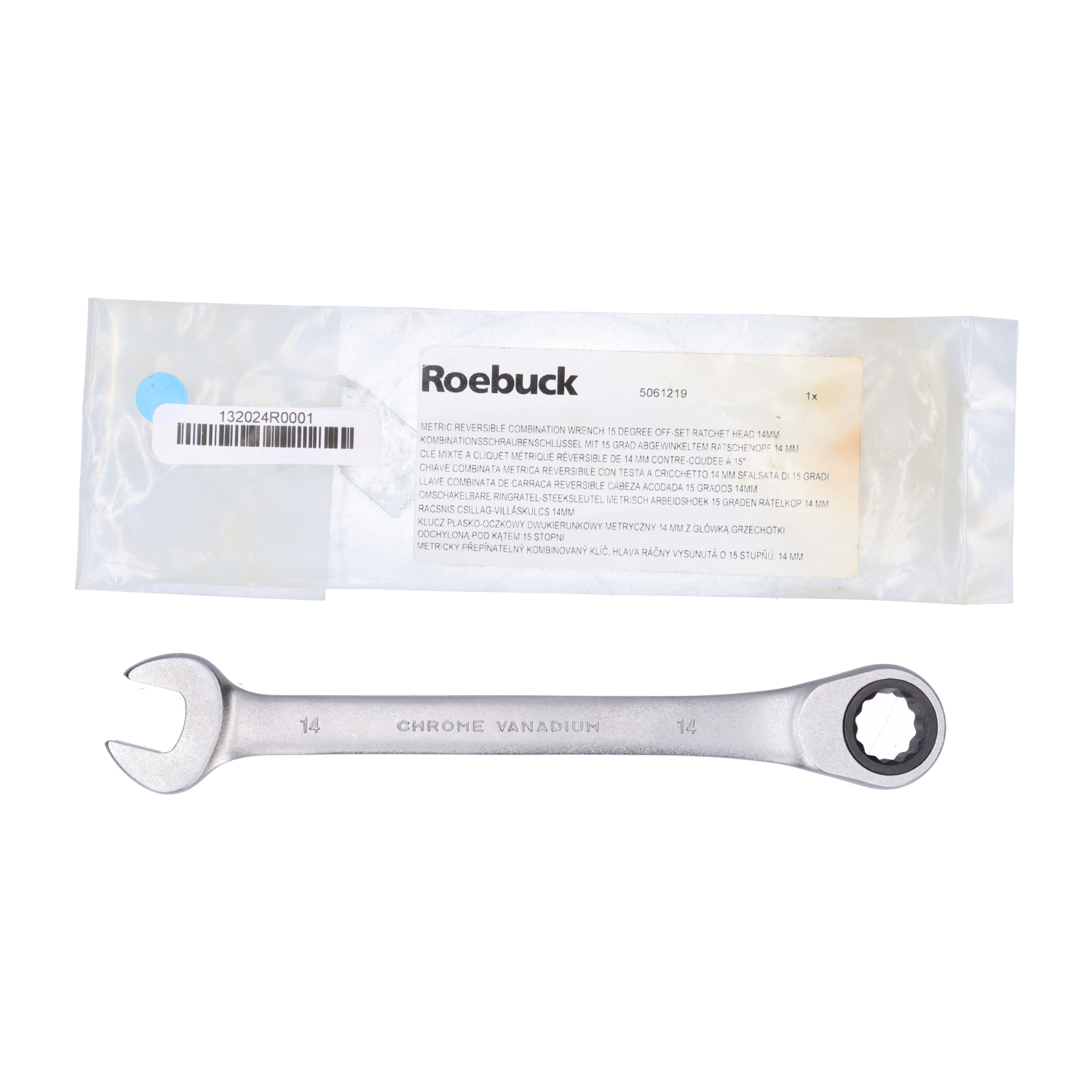 Roebuck 5061219 Open ended/Ratchet Wrench 14mm New NFP