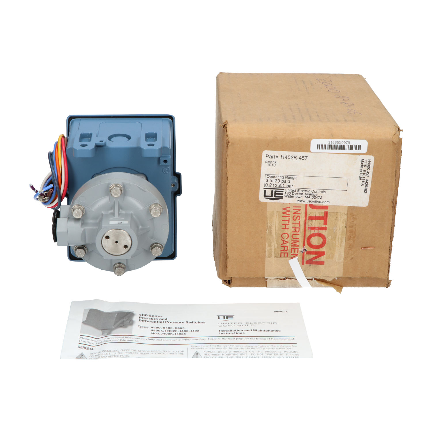 Neutral H402K-457 Differential Pressure Switch New NFP