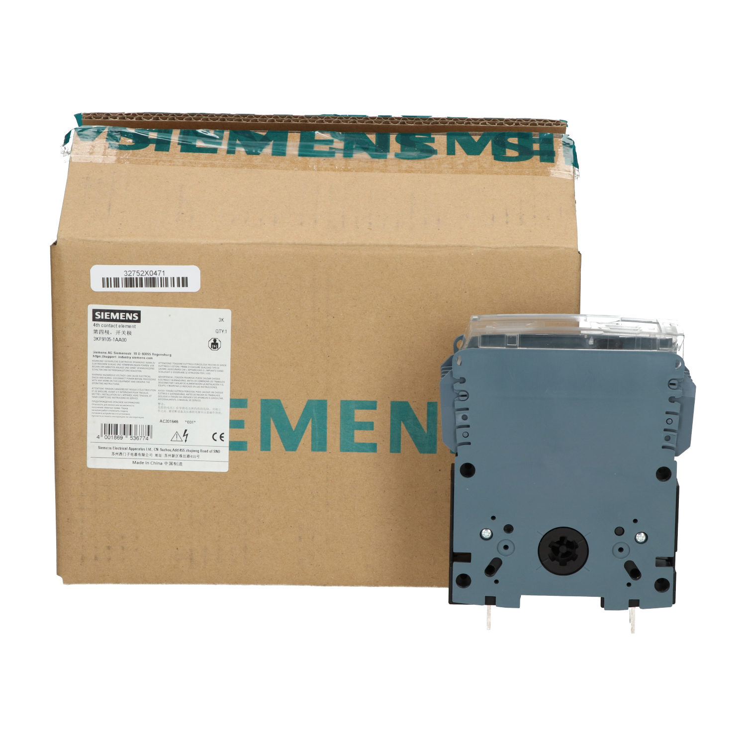 Siemens 3KF9105-1AA00 Accessory for 3KF Size 1, Fourth Pole New NFP