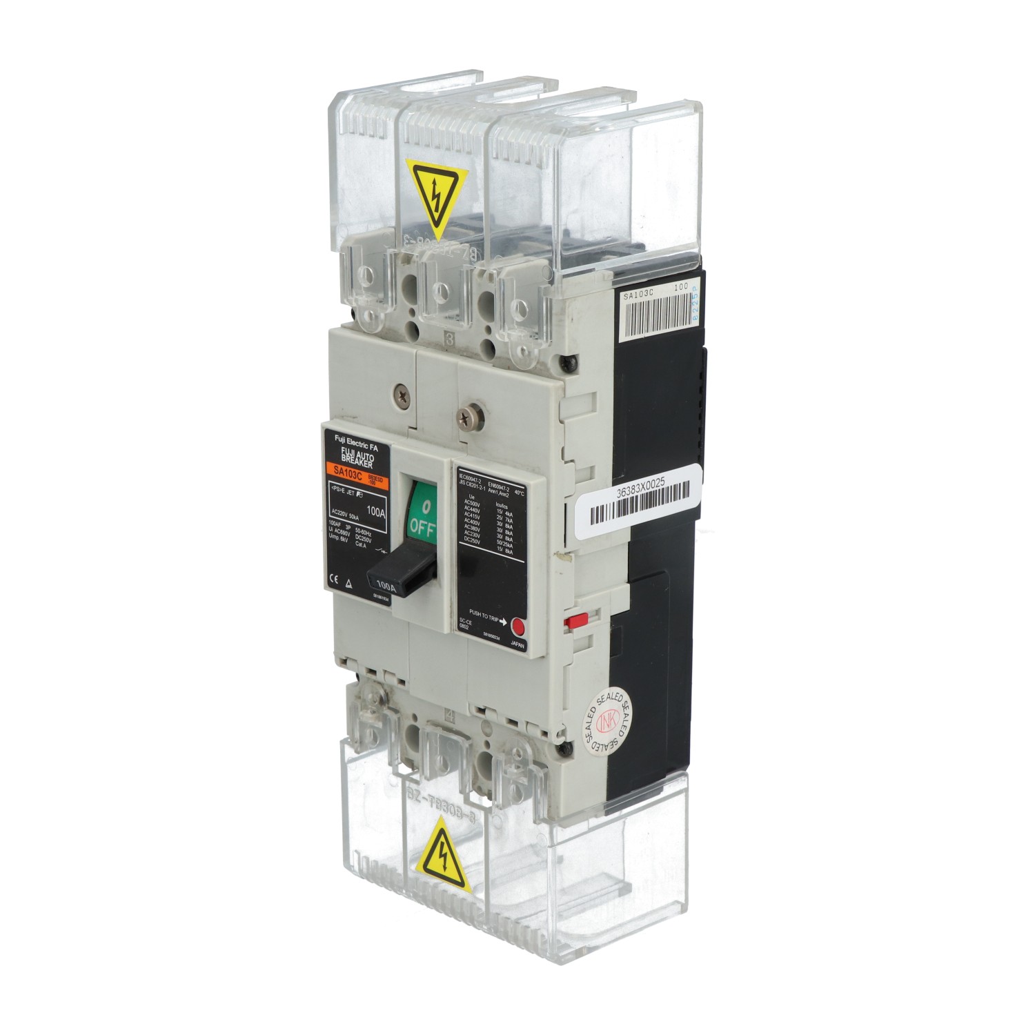 Fuji Electric SA103C Auto Breaker 100A Used UMP