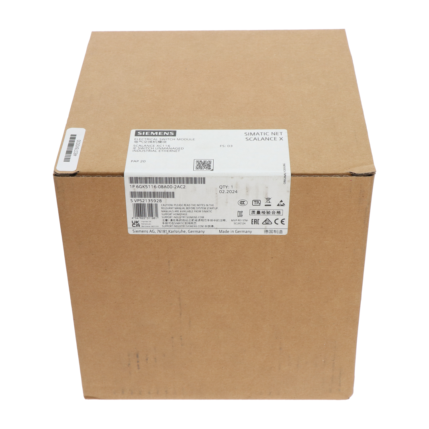 Siemens 6GK5116-0BA00-2AC2 New NFP Sealed