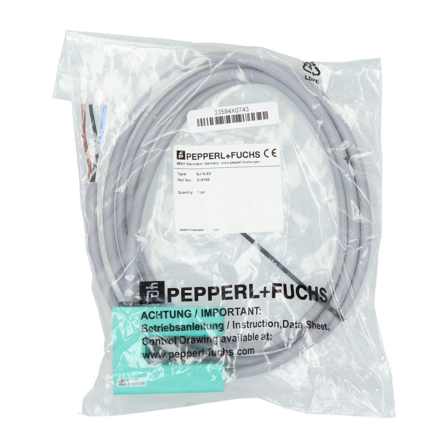 Pepperl+Fuchs SJ15-E2 New NFP