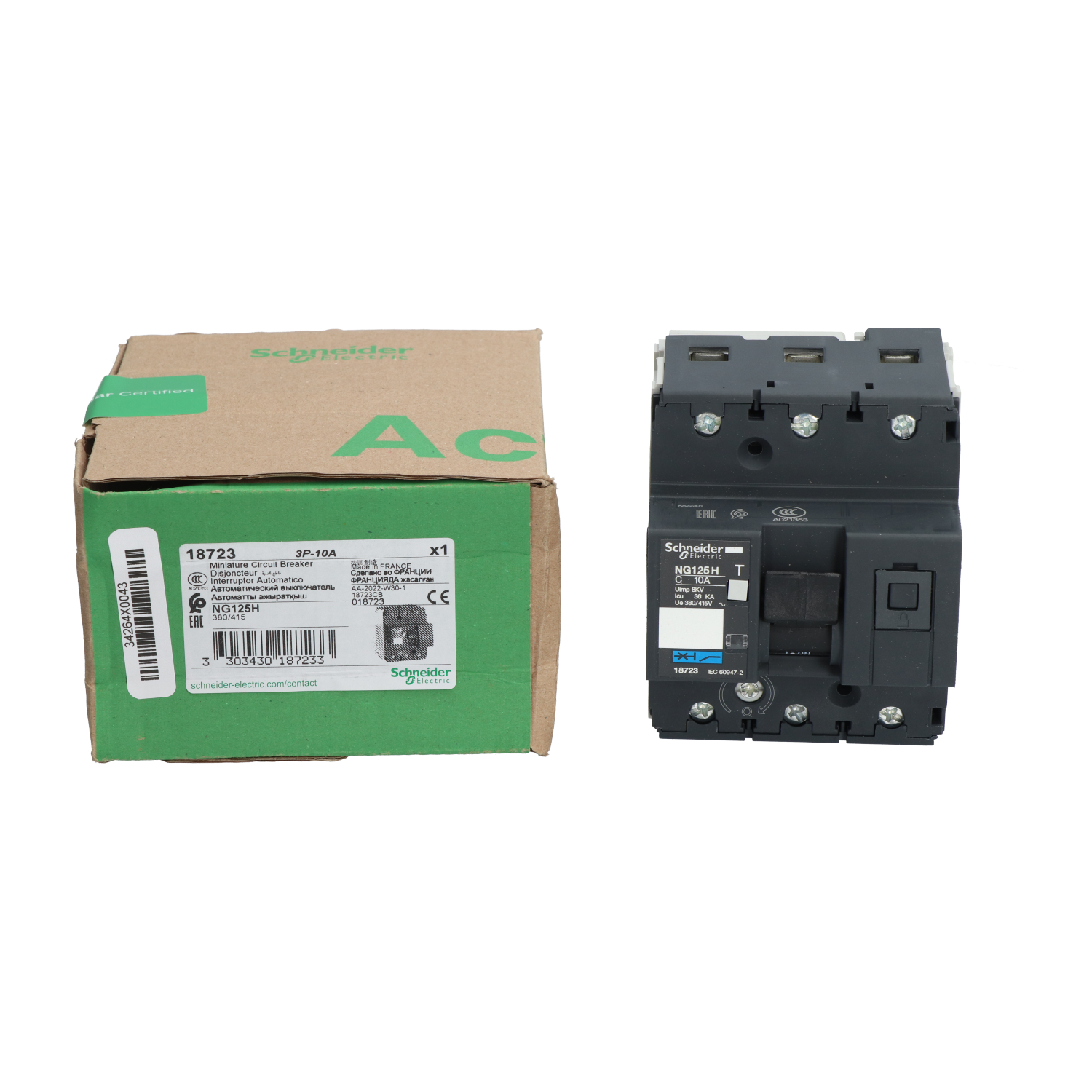 Schneider Electric 18723 Miniature Circuit Breaker 3P New NFP
