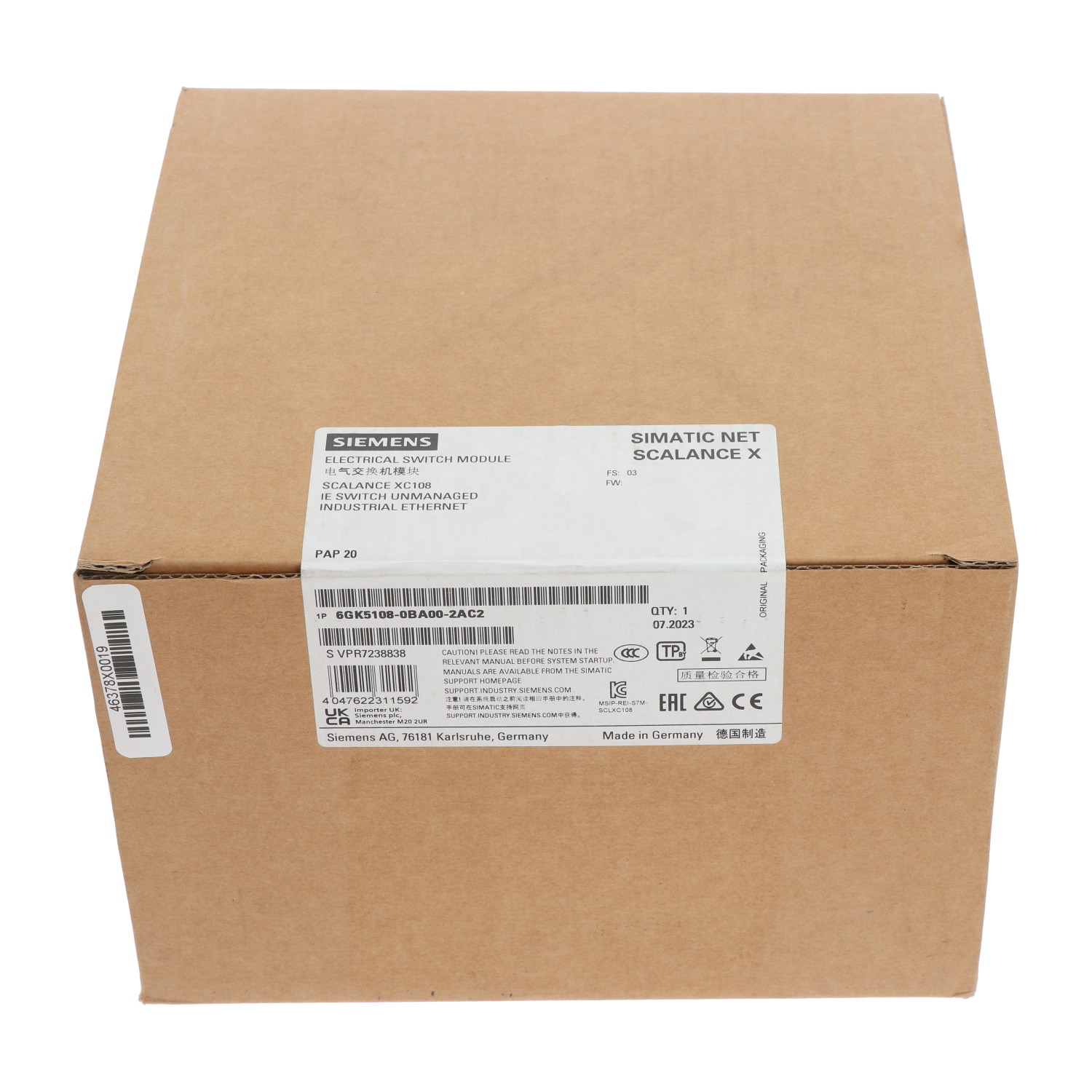 Siemens 6GK5108-0BA00-2AC2 New NFP Sealed