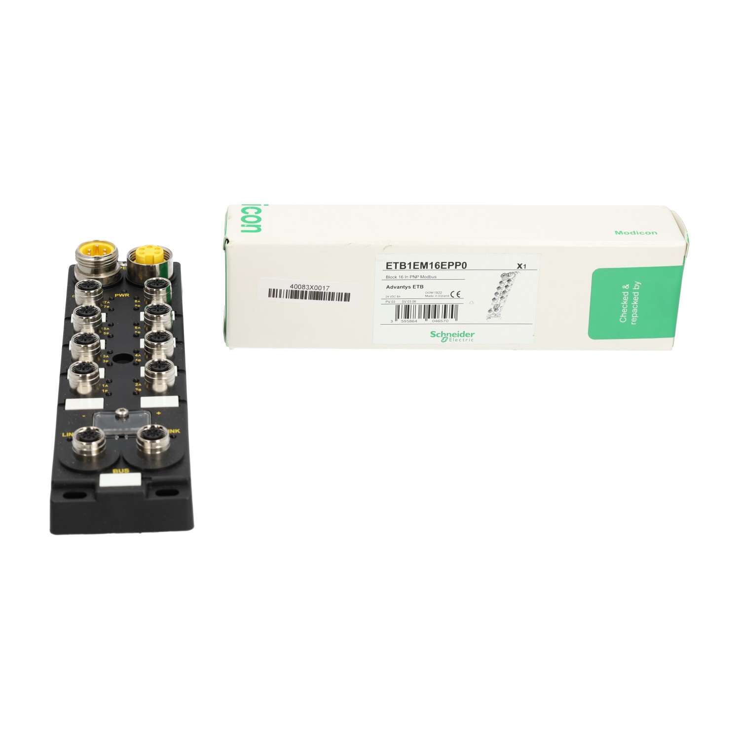 Schneider Electric ETB1EM16EPP0 Modicon ETB Block 16 Input Modbus TCP/IP New NFP