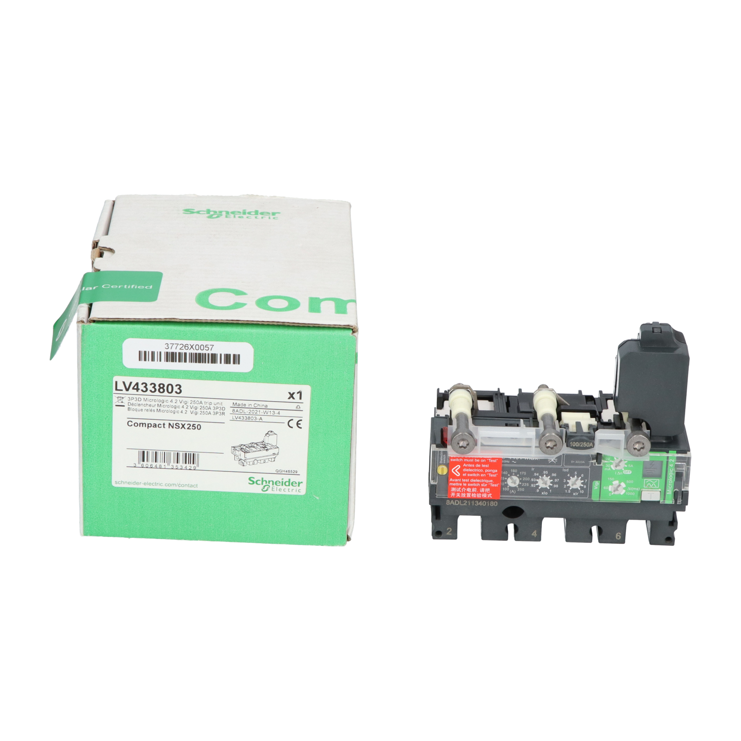 Schneider Electric LV433803 MicroLogic Trip Unit 4.2 250A 3P New NFP