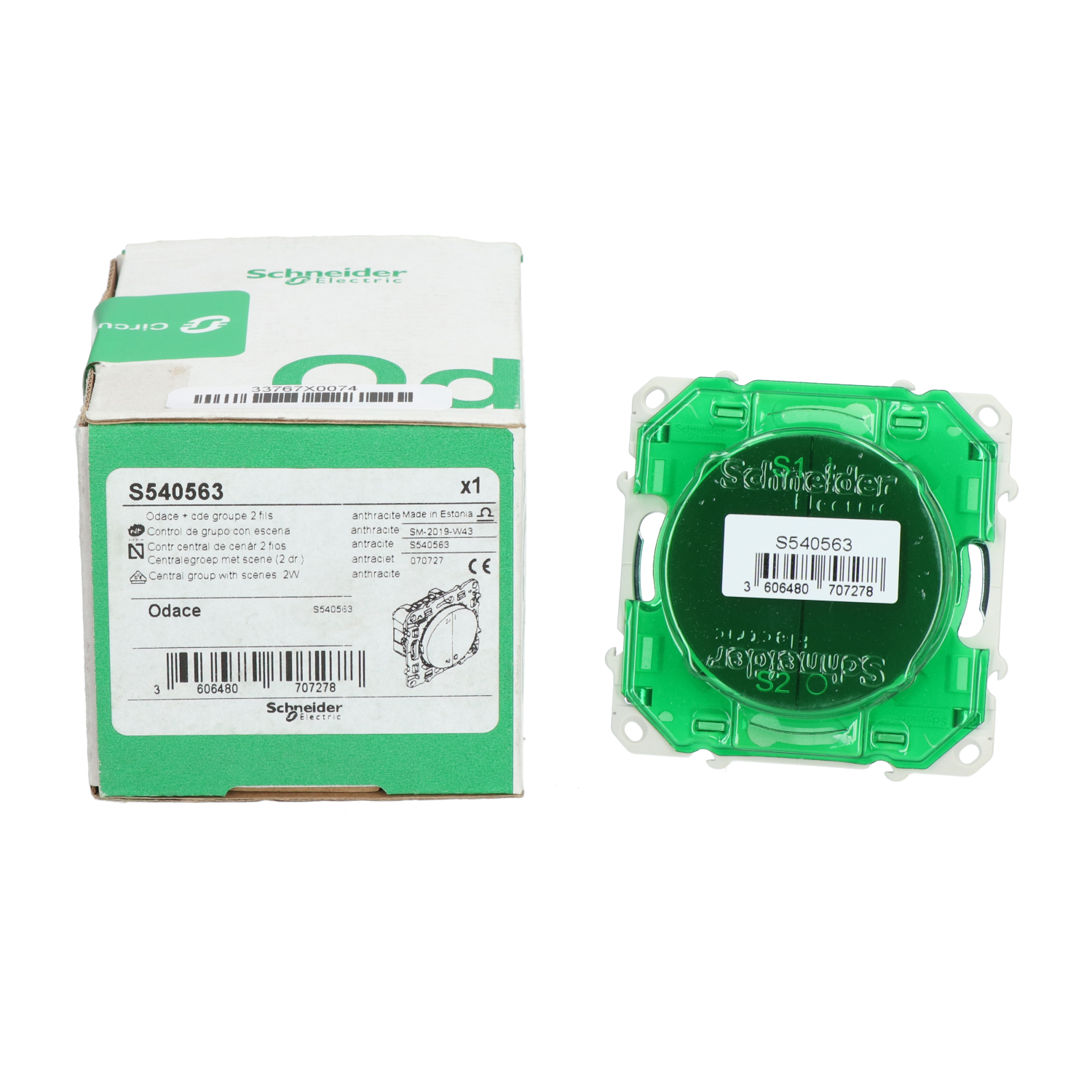 Schneider Electric S540563 Odace Push-Button, 2W New NFP