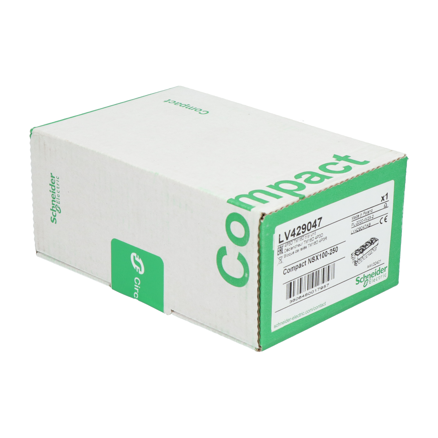 Schneider Electric LV429047 Trip compact NSX100 -250 Unit NEW NFP