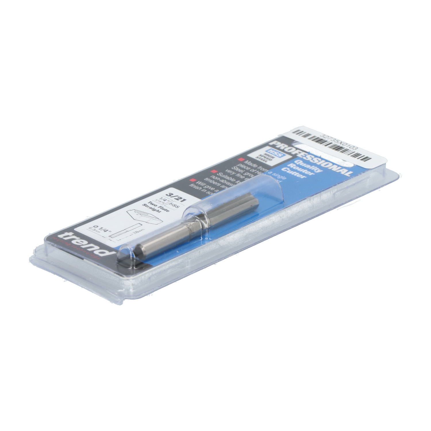 Trend 3/21X1/4HSS Two Flute Cutter 6.3MM New NFP Sealed