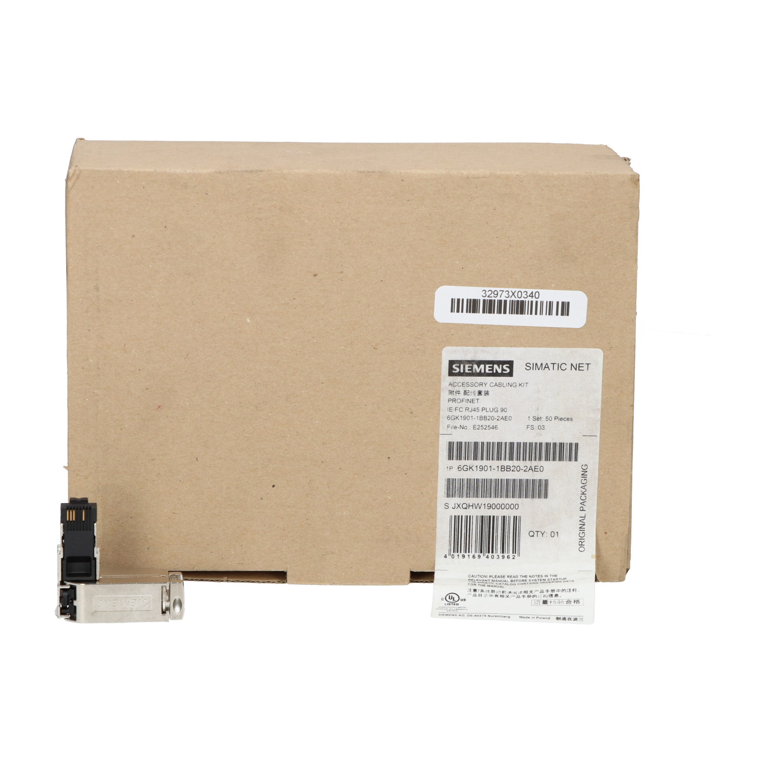 50 個のシーメンス 6GK1901-1BB20-2AE0 6GK1 901-1BB20-2AE0 ケーブル コネクタ SIEMENS 6GK1901-1BB20-2AE0 -PACK OF 4, ETHERNET FAST CONNECT RJ45