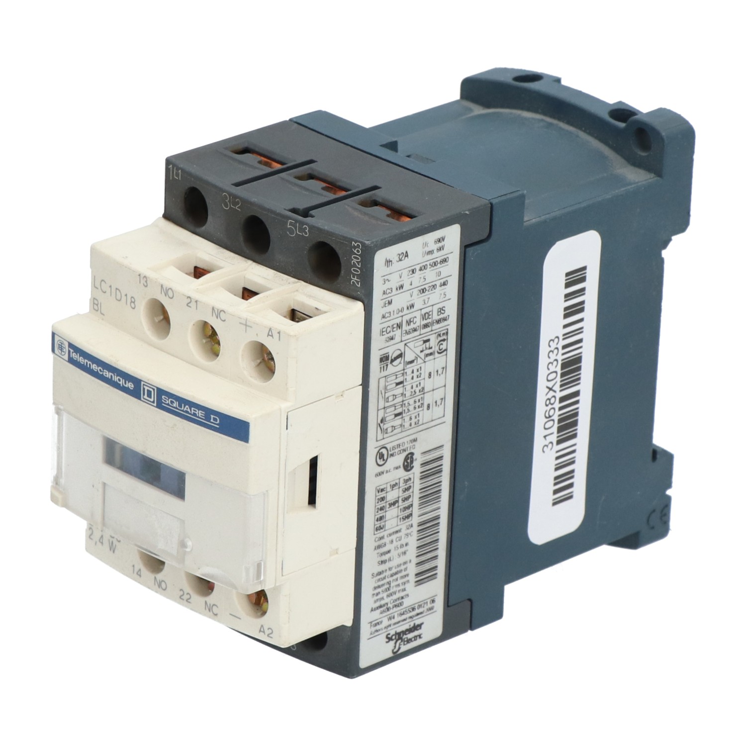 Telemecanique LC1D18BL Contactor Used UMP