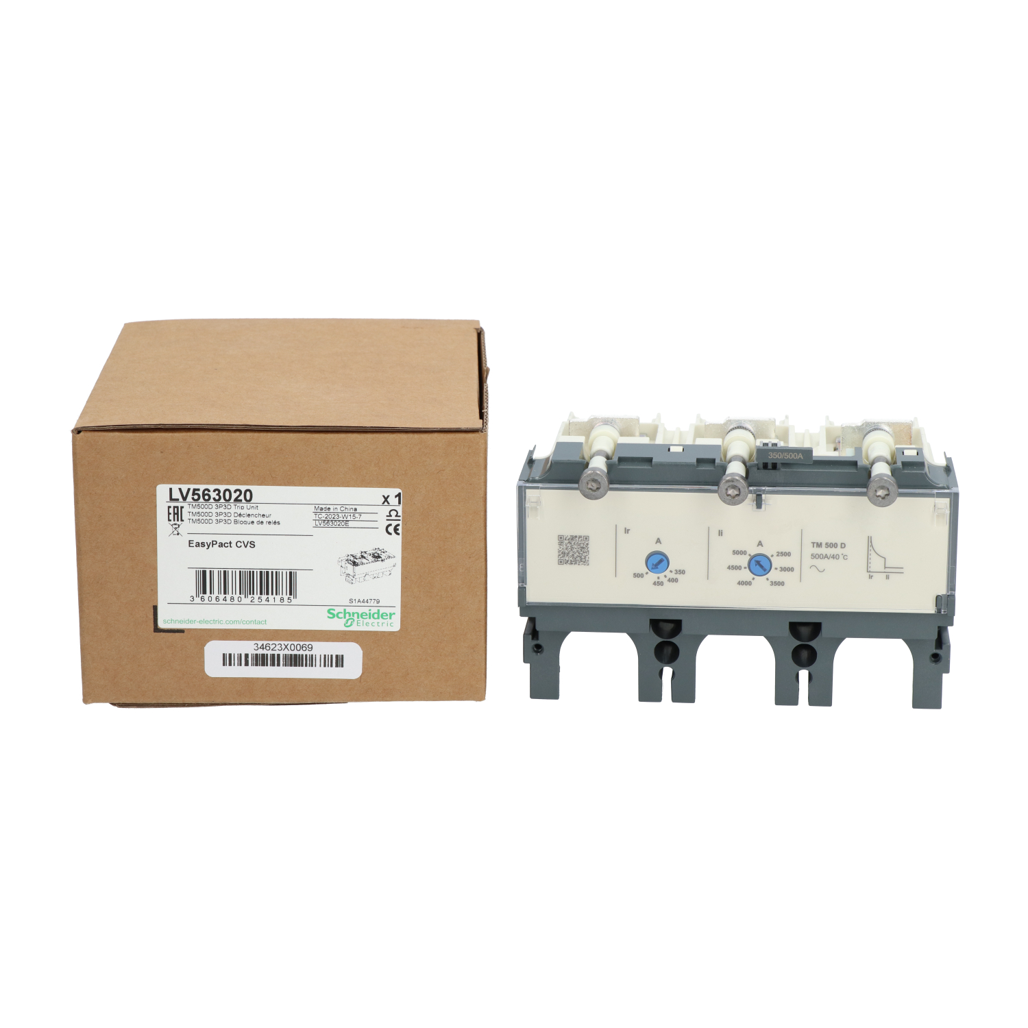 Schneider Electric LV563020 EasyPact CVS TM500D Trip Unit New NFP