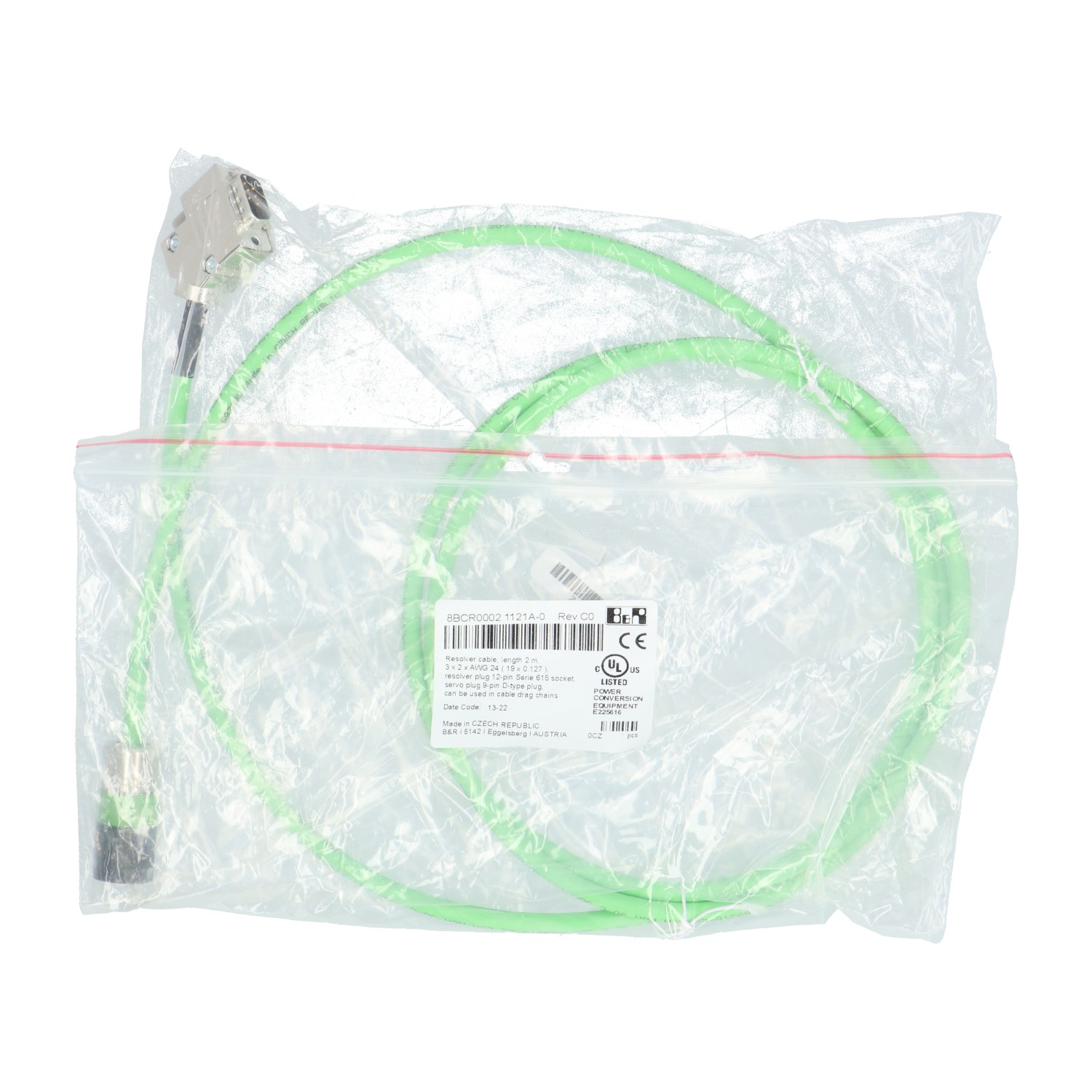 B&R Automation 8BCR0002.1121A-0 Resolver Cable New NFP