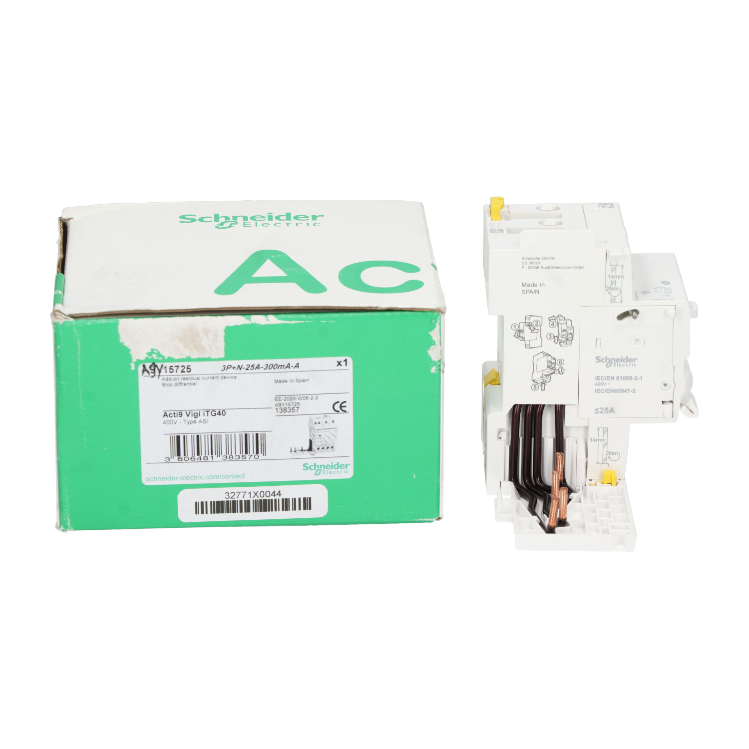 Schneider Electric A9Y15725 Residual Current Circuit Breaker 3P New NFP