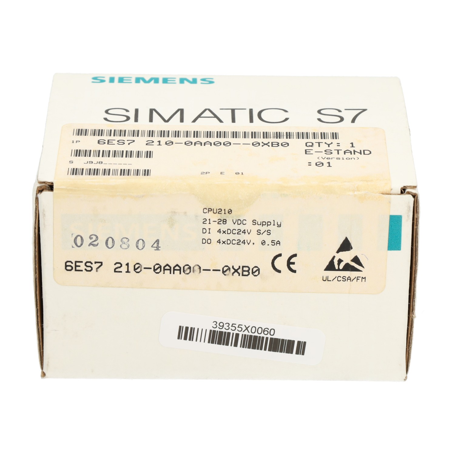 Siemens 6ES7210-0AA00-0XB0 SIMATIC S7-200 CPU New NFP Sealed