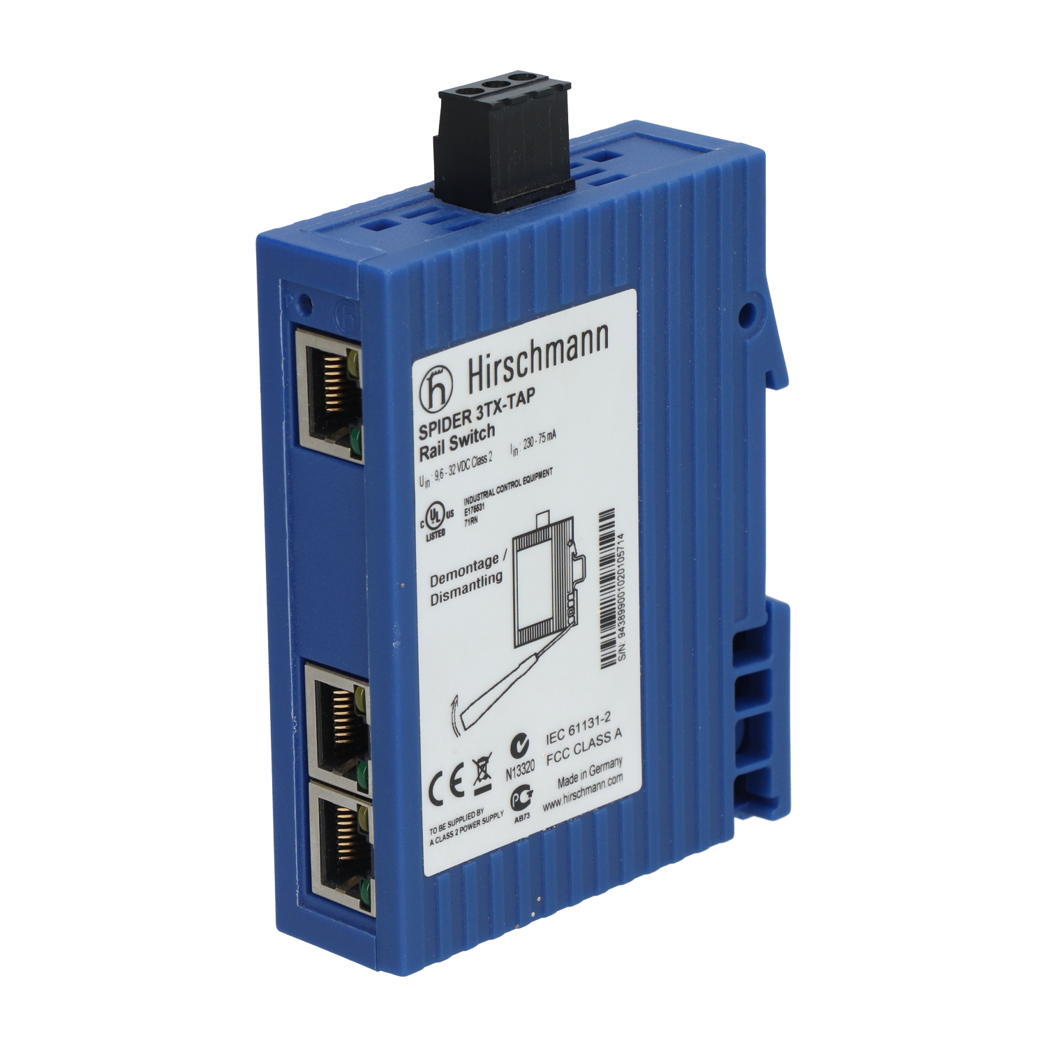 Hirschmann SPIDER3TX-TAP Rail Switch New NMP