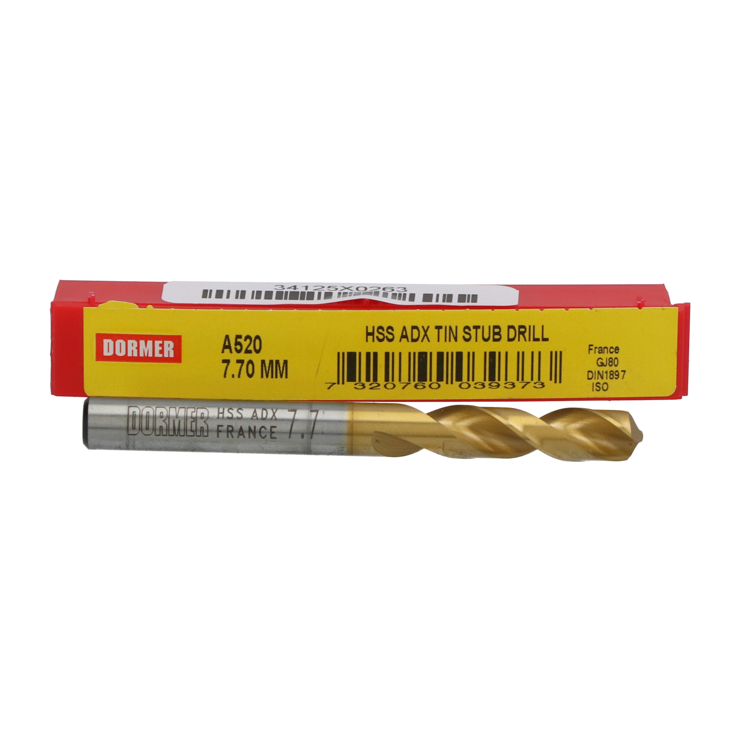 Dormer A5207.70 ADX Stub Drill 7.70 mm New NFP
