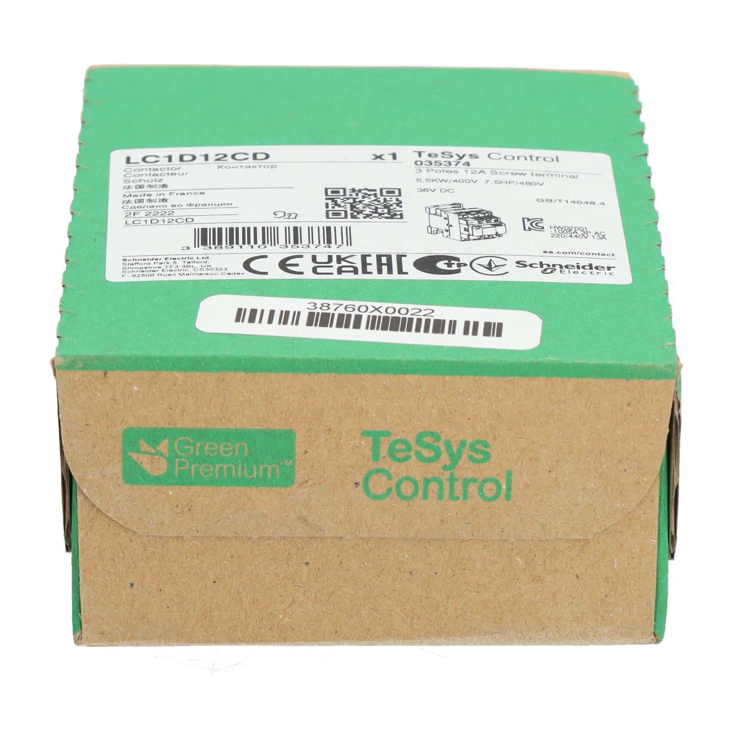 Schneider Electric LC1D12CD TeSys D Contactor New NFP Sealed