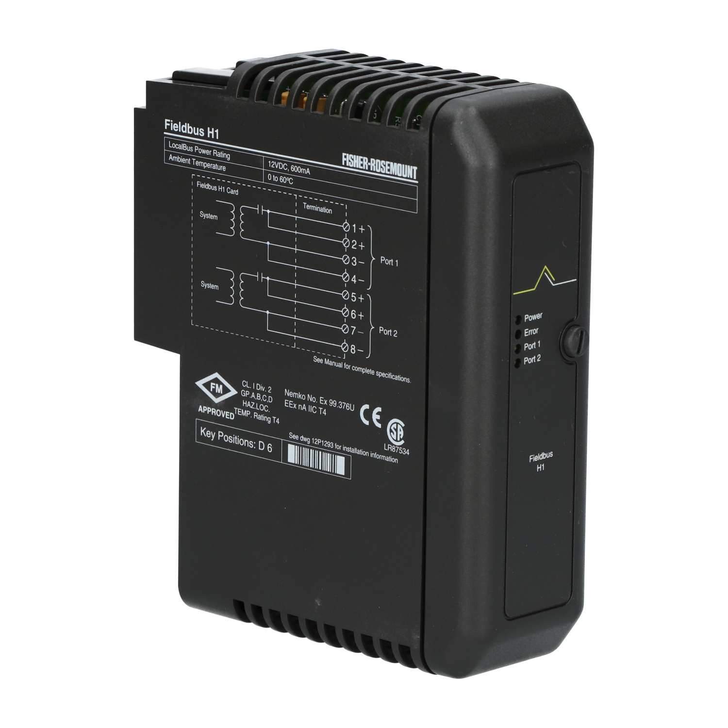 Fisher-Rosemount Systems 12P1064X102 Fieldbus H1 Card Used UMP