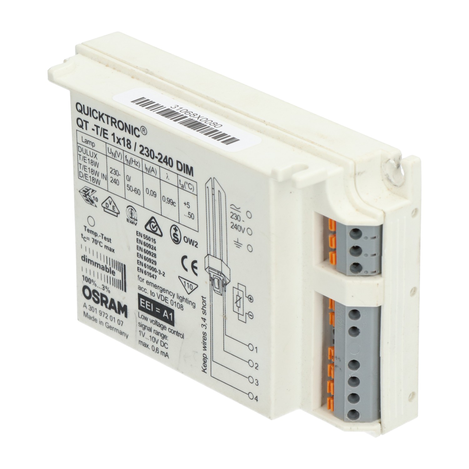 Osram A3019720107 Electronic Ballast Used UMP