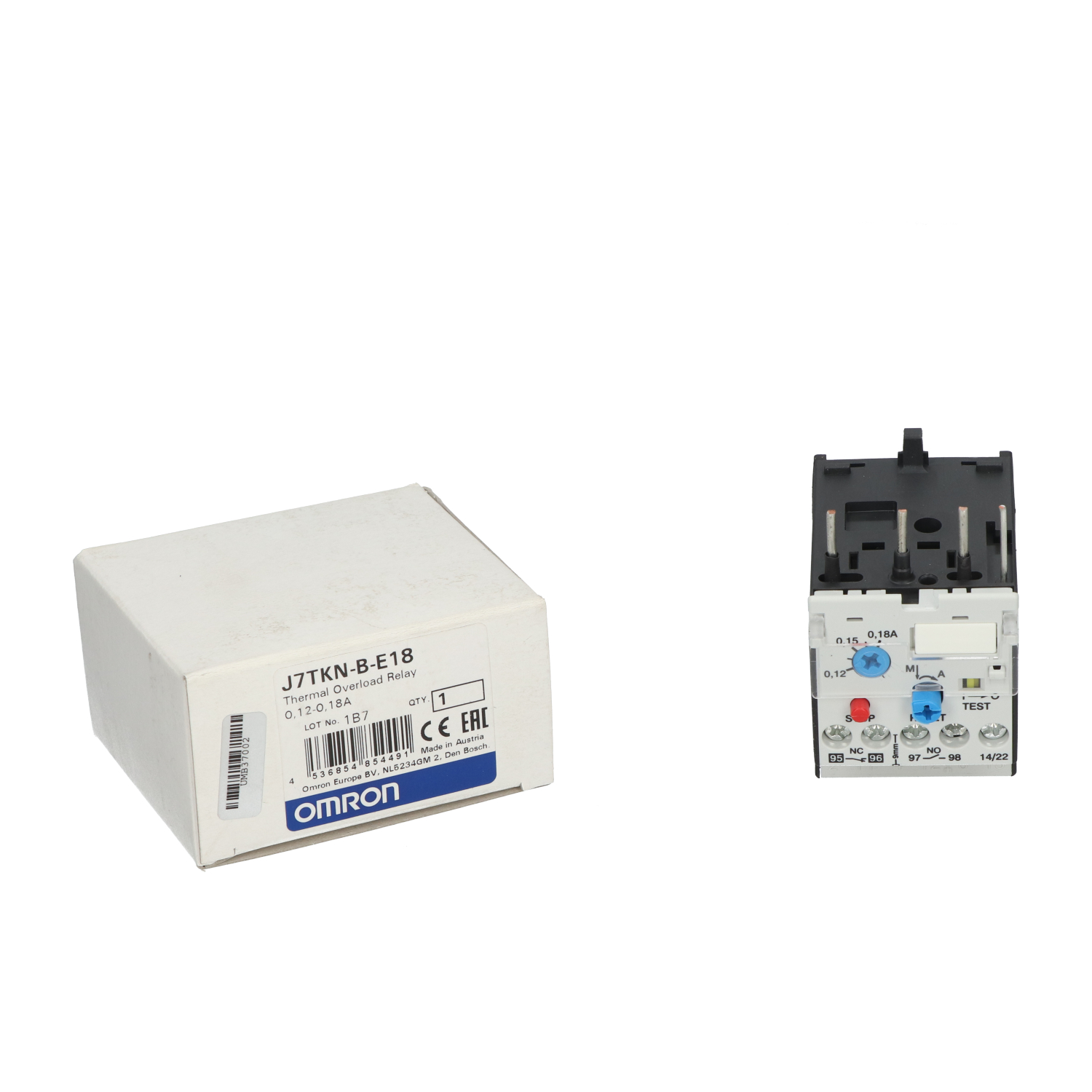 Omron J7TKN-B-E18 Thermal Overload Relay New NFP