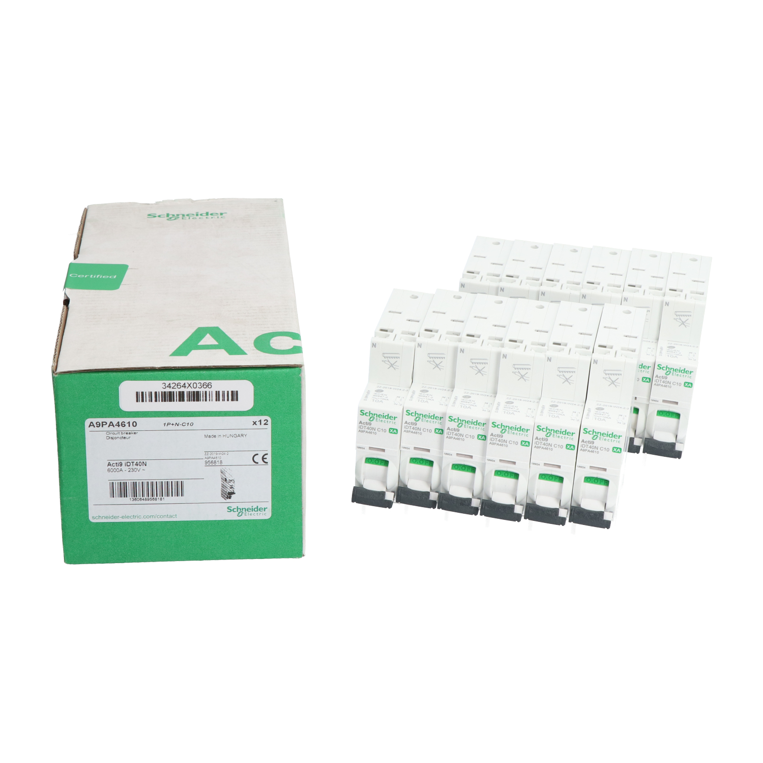 Schneider Electric A9PA4610 Miniature Circuit Breaker 1P New NFP (12pcs)