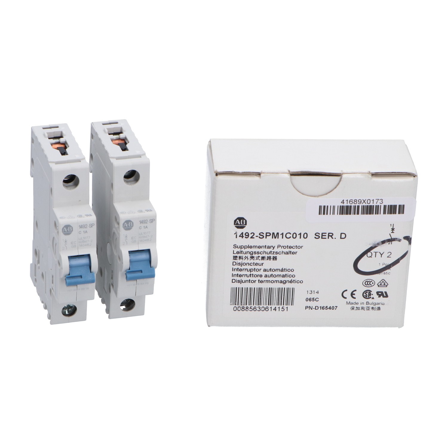 Allen-Bradley 1492-SPM1C010-D New NFP (2pcs)
