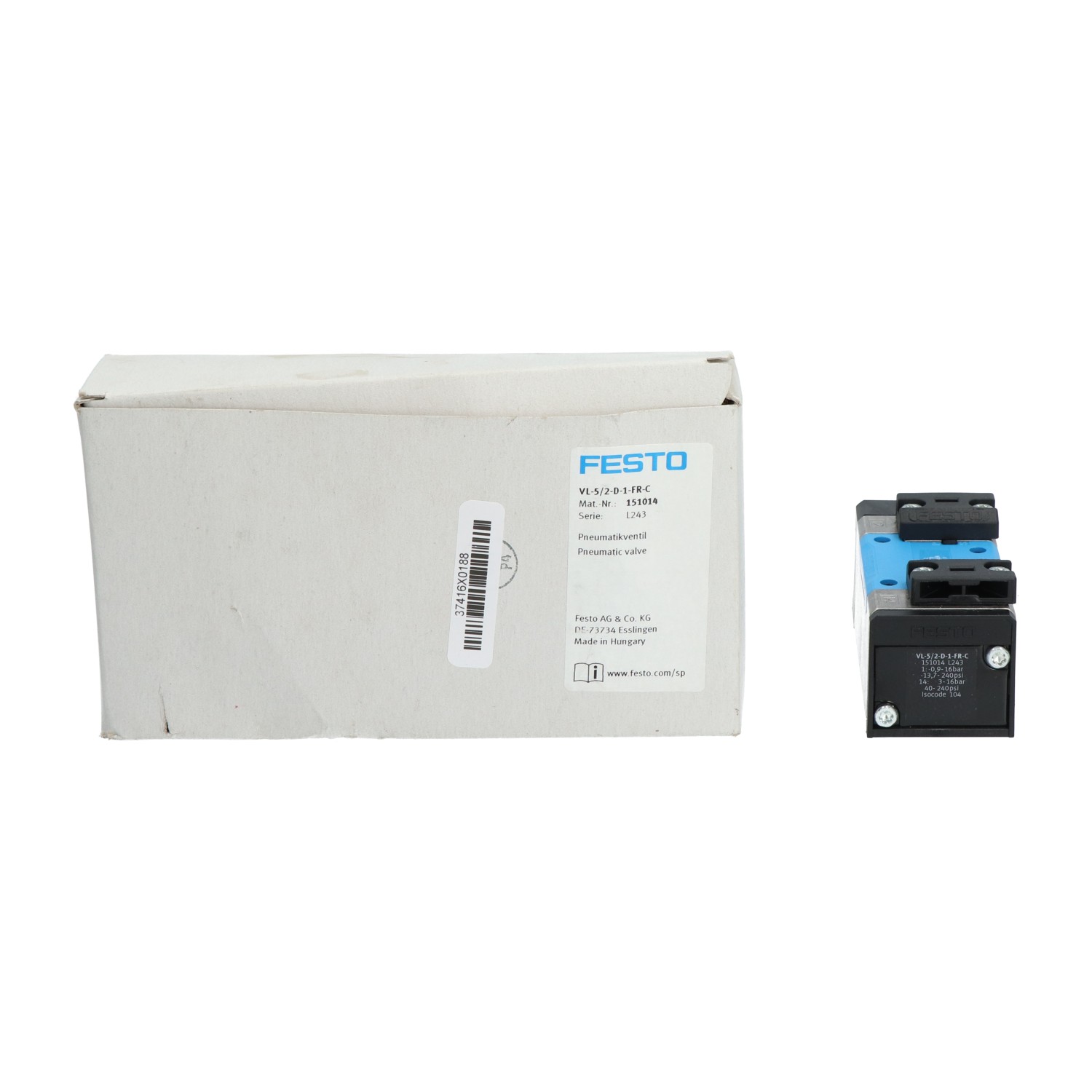 Festo VL-5/2-D-1-FR-C Pneumatic Valve New NFP
