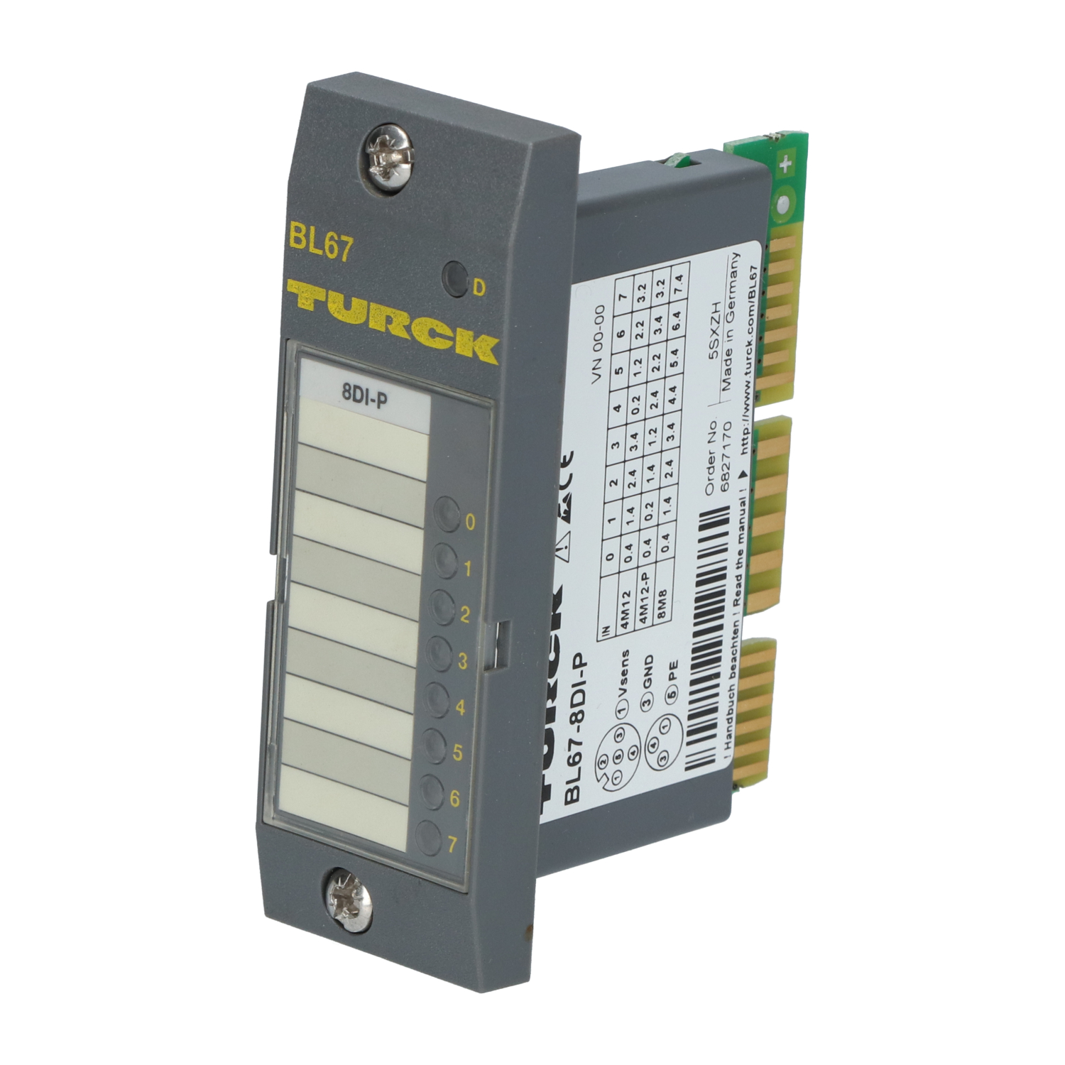 Turck BL67-8DI-P Electronic Module Digital Input Used UMP