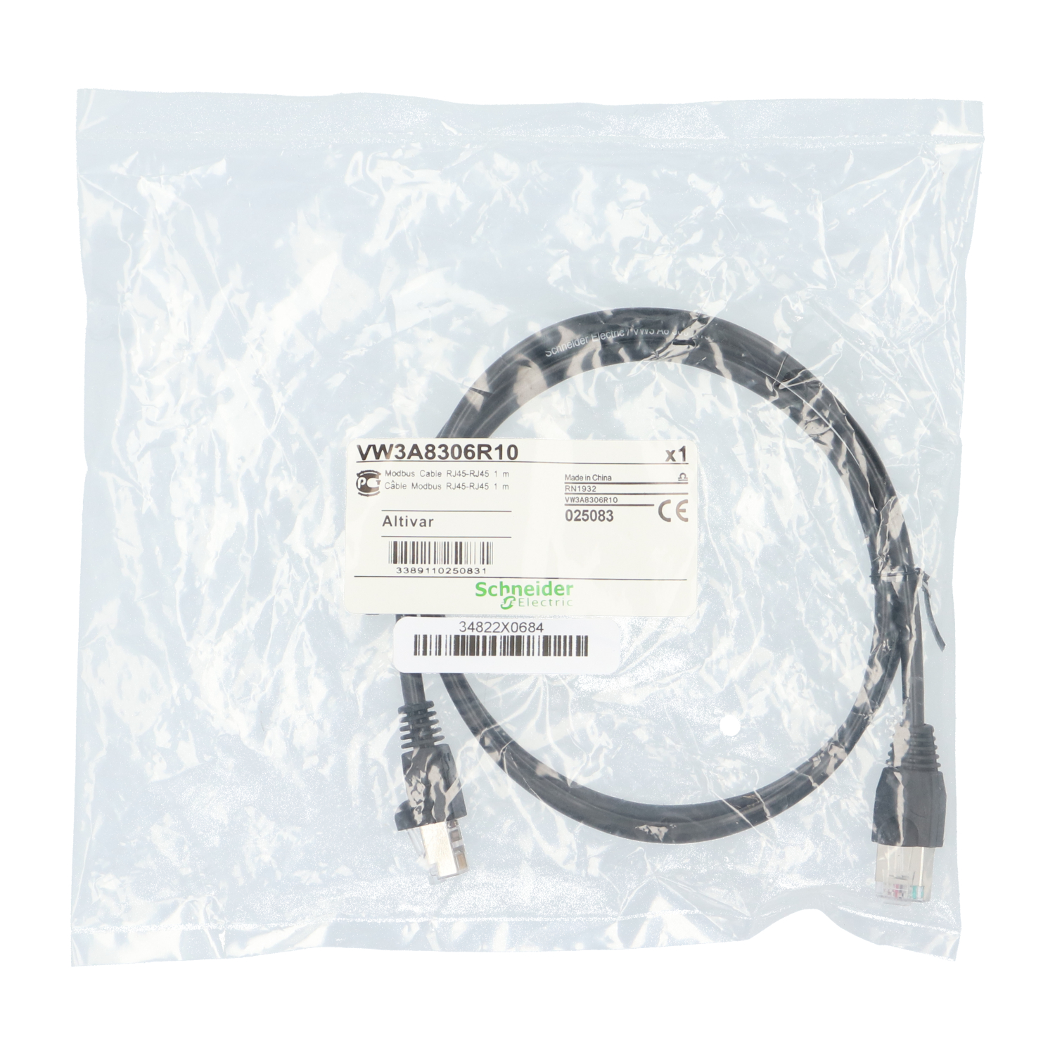 Schneider Electric VW3A8306R10 Cable For Modbus 1M New NFP Sealed