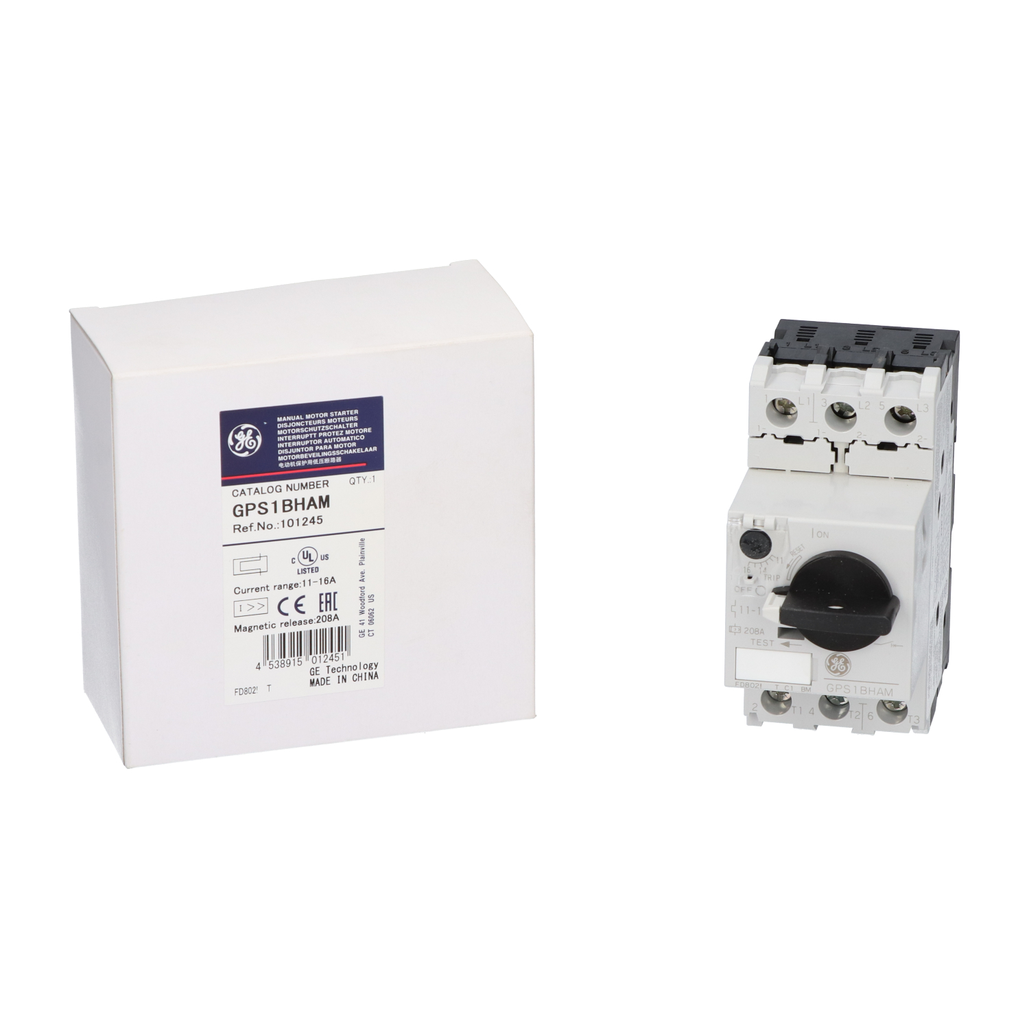 General Electric GPS1BHAM manual motor starter 101245 New NFP