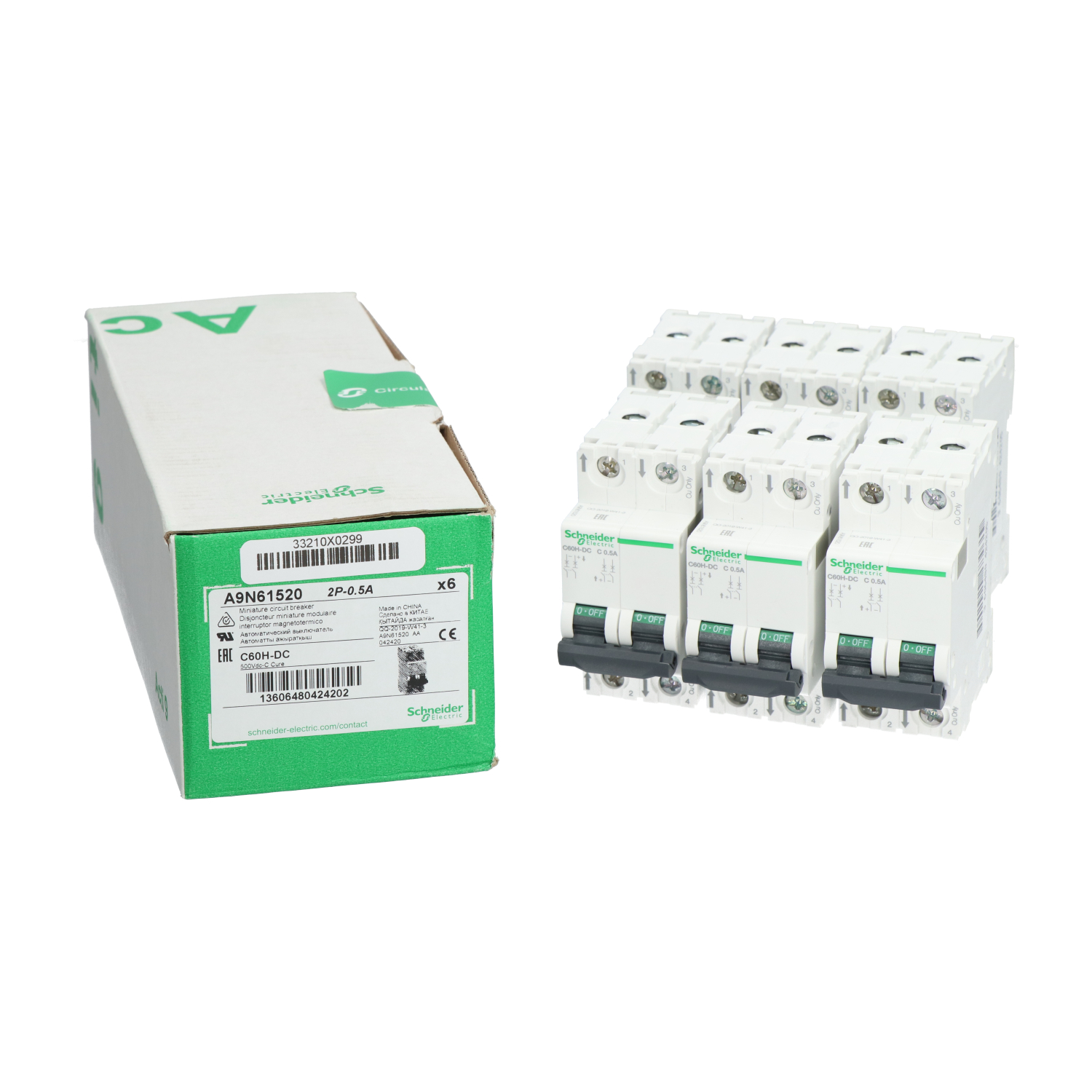 Schneider Electric A9N61520 Miniature Circuit Breaker - 2P New NFP (6pcs)