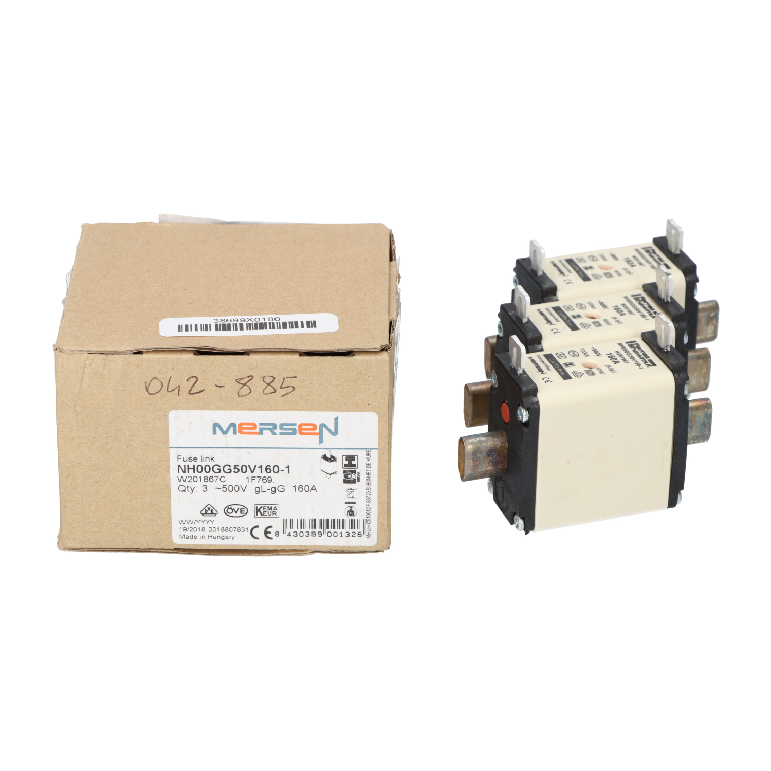 Mersen NH00GG50V160-1 New NFP (3pcs)