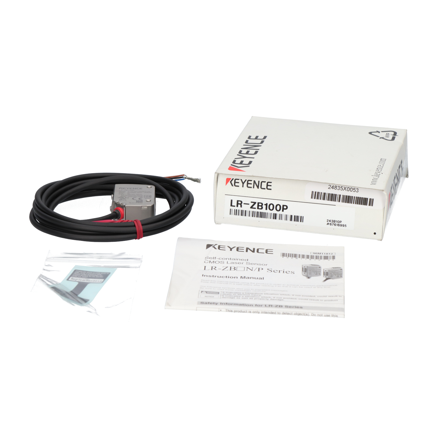 Keyence sensor LR-ZB100N Rectangular w⁄ cable type 100 mm LRZB100N