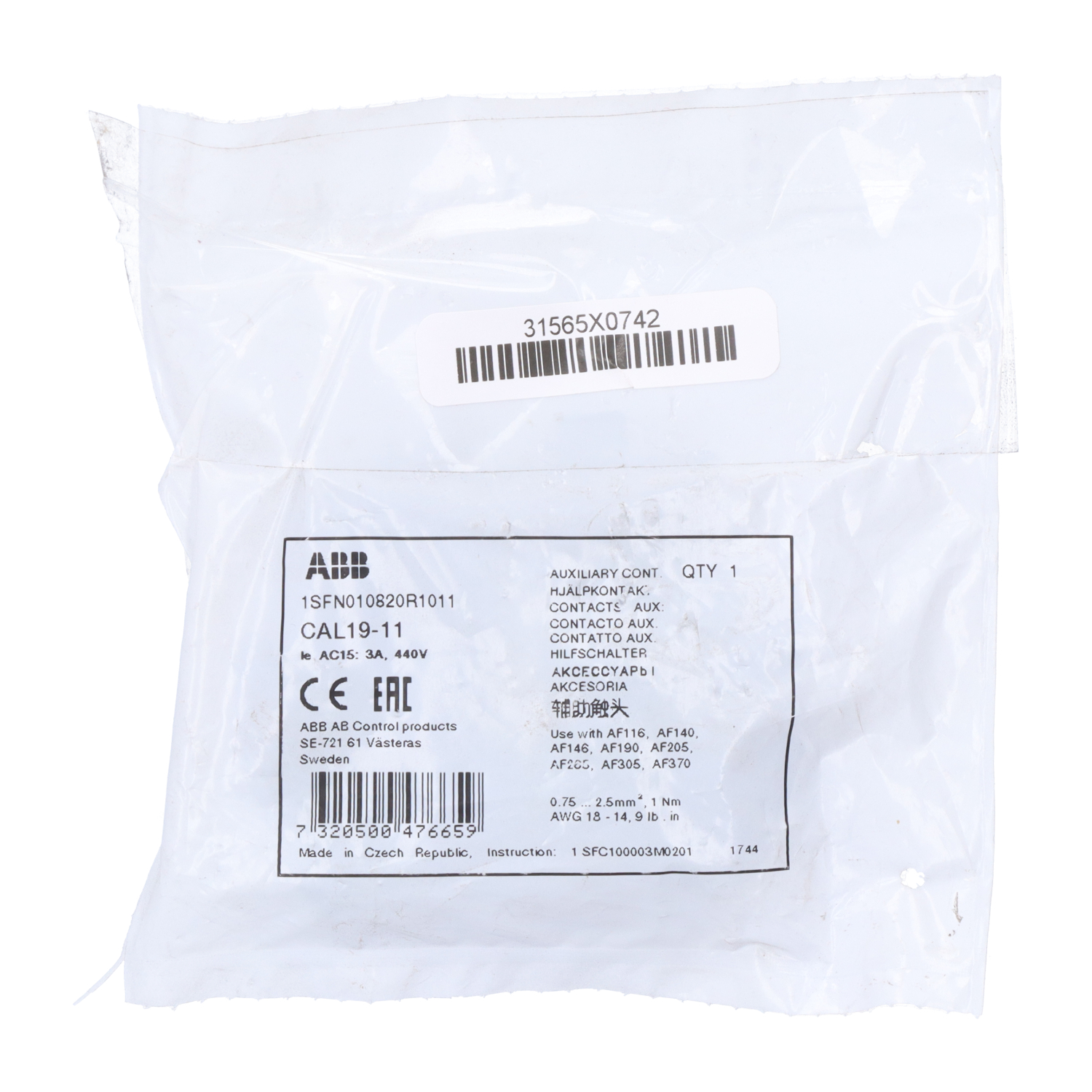 ABB 1SFN010820R1011 Contact Block New NFP Sealed