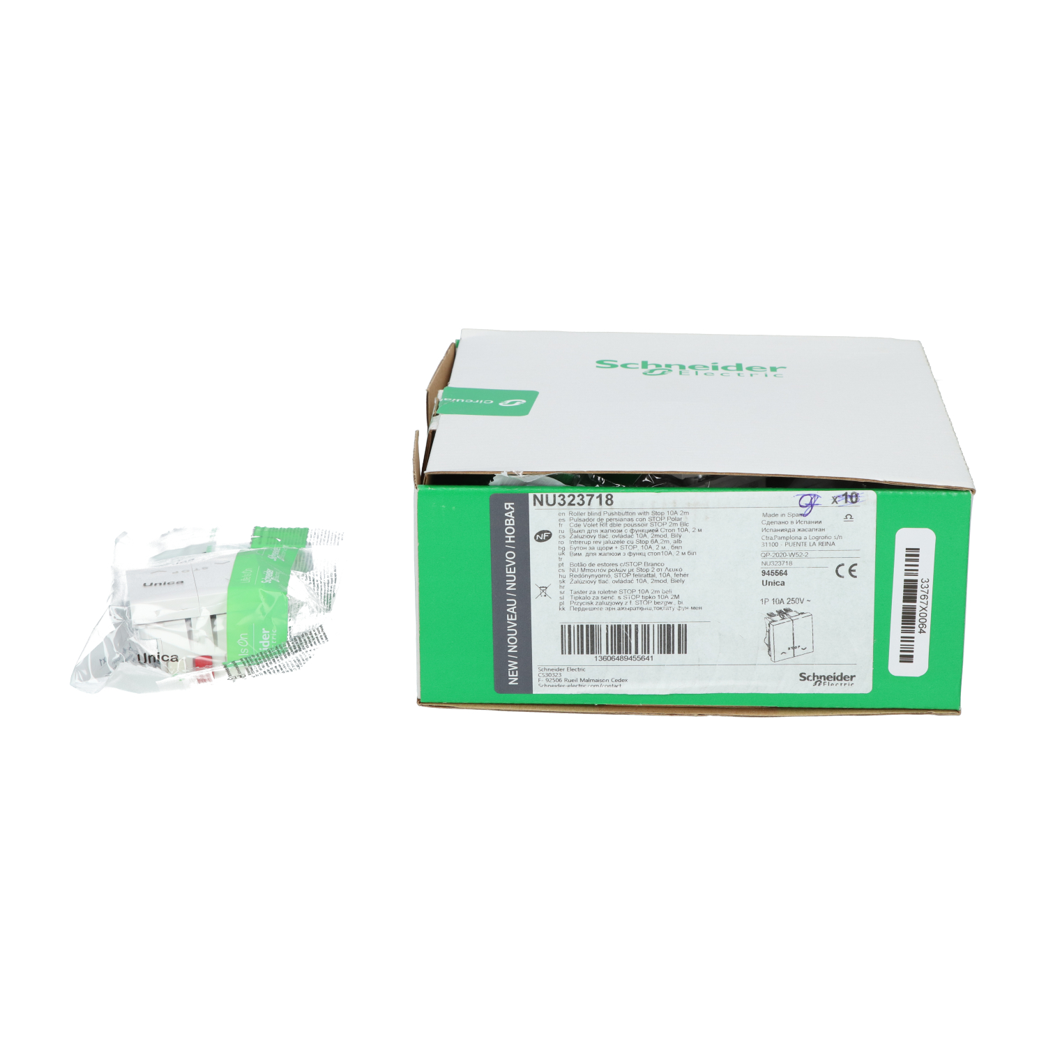 Schneider Electric NU323718 2 Shutter Control New NFP Sealed (9pcs)