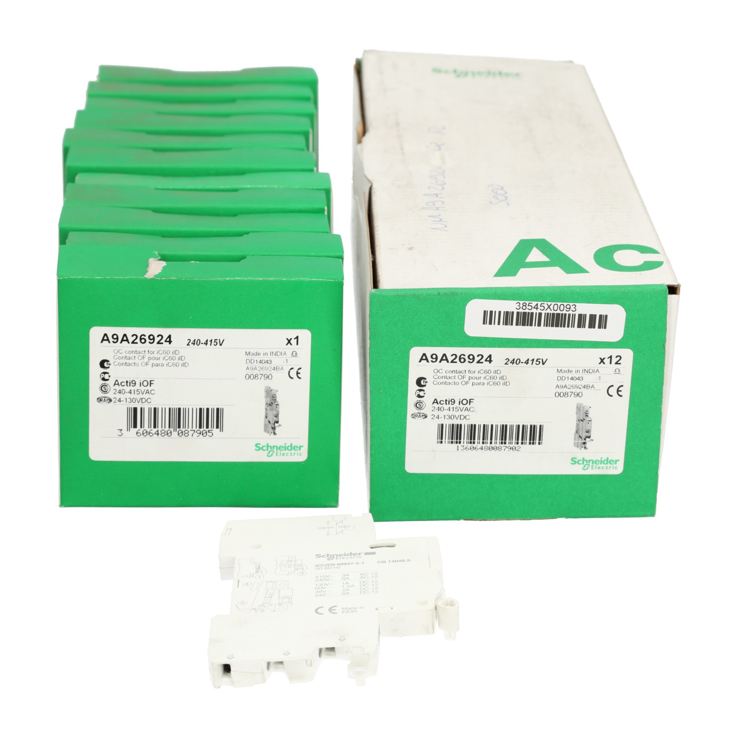 Schneider Electric A9A26924 Auxiliary Contact New NFP (12pcs)