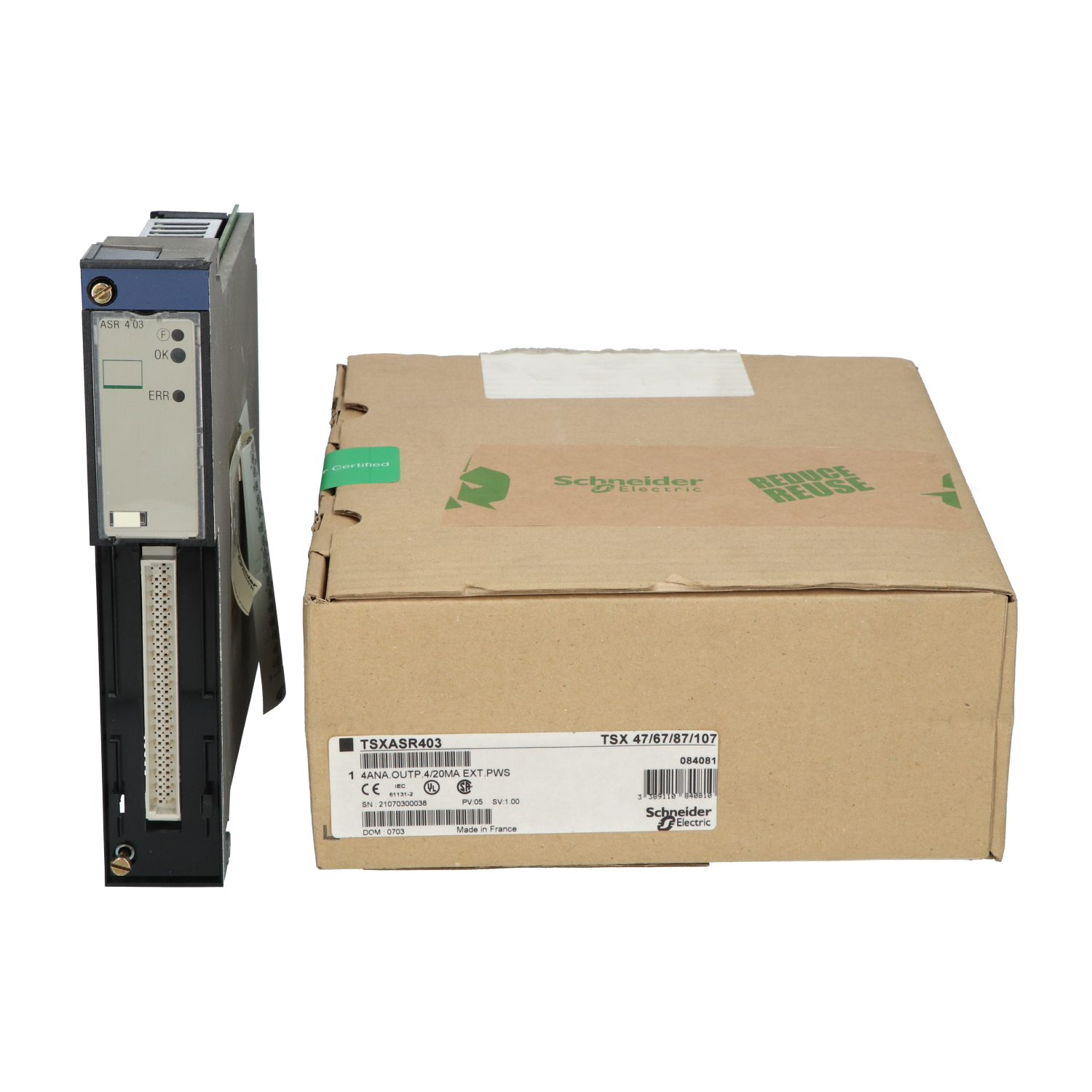 Schneider Electric TSXASR403 TSX 4 Analogue Outout Module New NFP