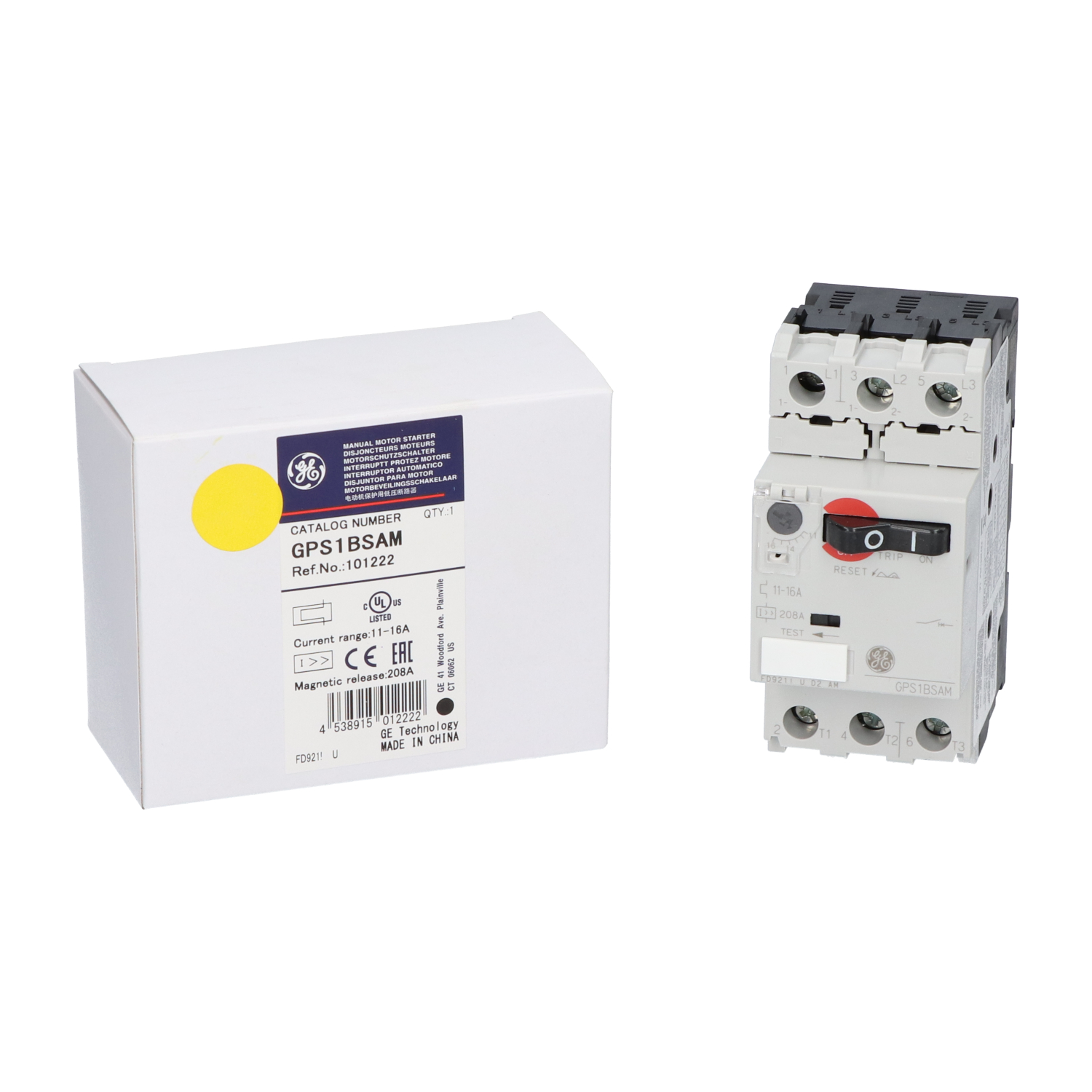 General Electric GPS1BSAM manual motor starter 101222 New NFP