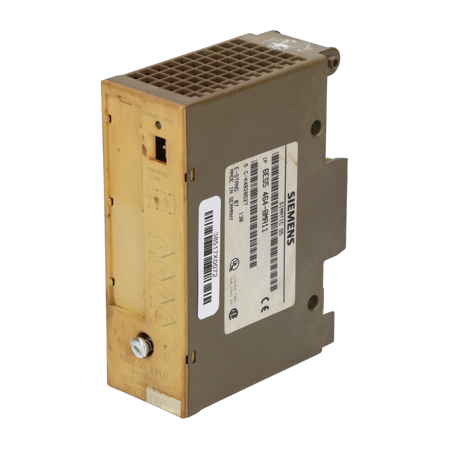 Siemens 6ES5464-8MA11 SIMATIC S5 Analog Input Used UMP