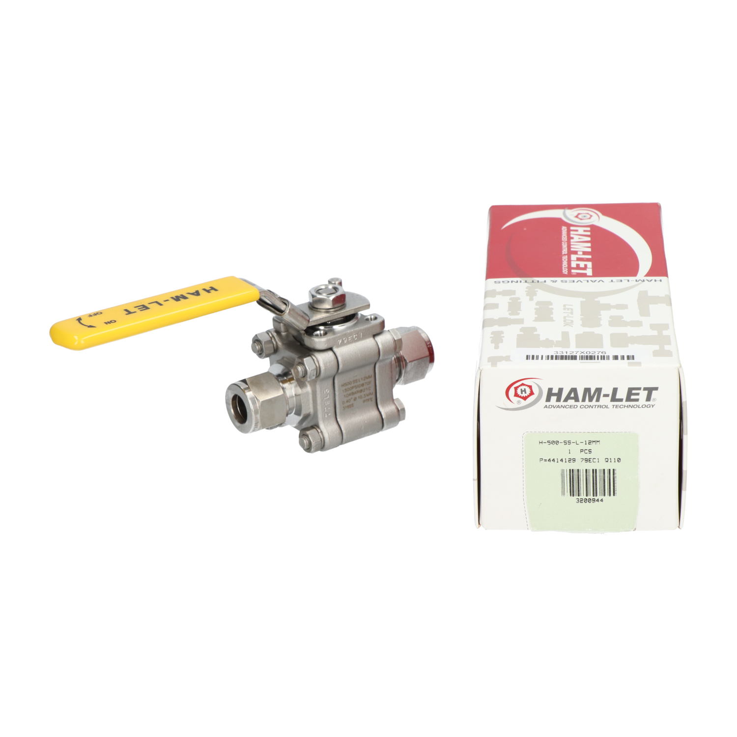 Ham-Let H-500-SS-L-12MM Ball Valve 12mm New NFP