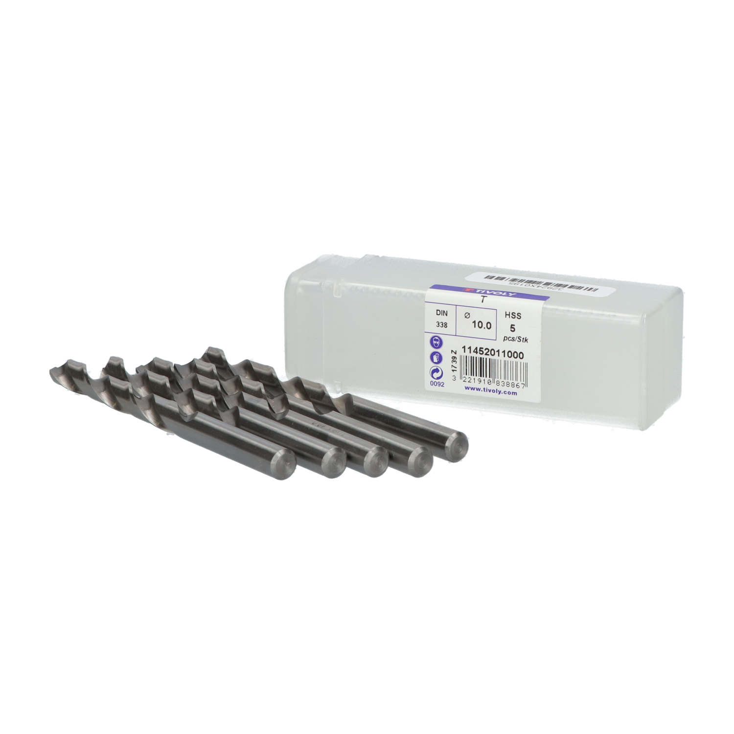 Tivoly 11452011000 Drill 10MM New NFP (5pcs)