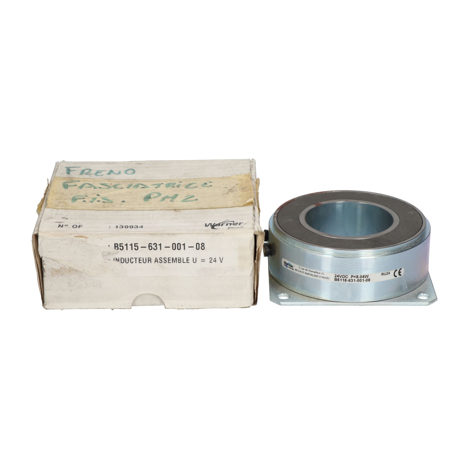 Warner Electric B5115-631-001-08 Magnet for Braker (24 Vdc 8