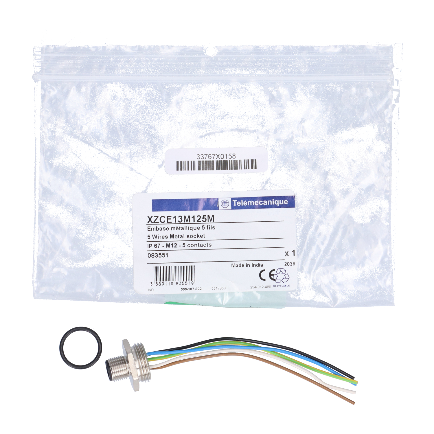 Schneider Electric XZCE13M125M Adaptor For Male Connector New NFP